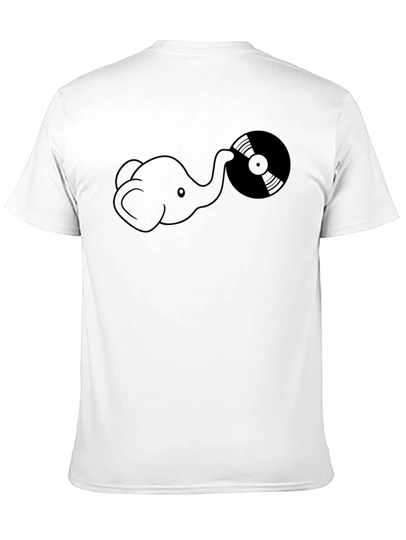 Elephant DJ T-Shirt - Black Cotton Graphic Tee