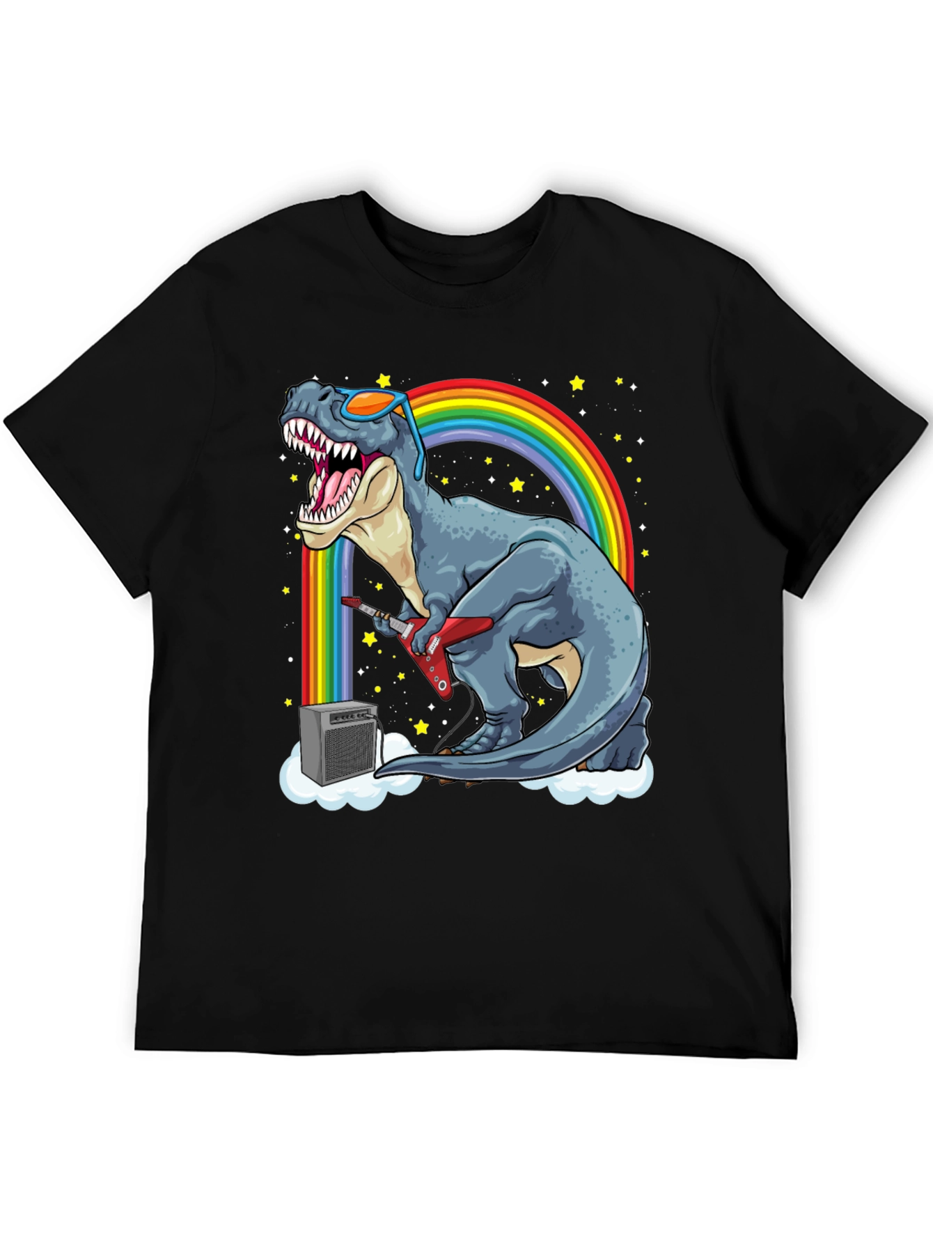 Dino Guitarist T-Shirt - Rock n Roll Dinosaur!