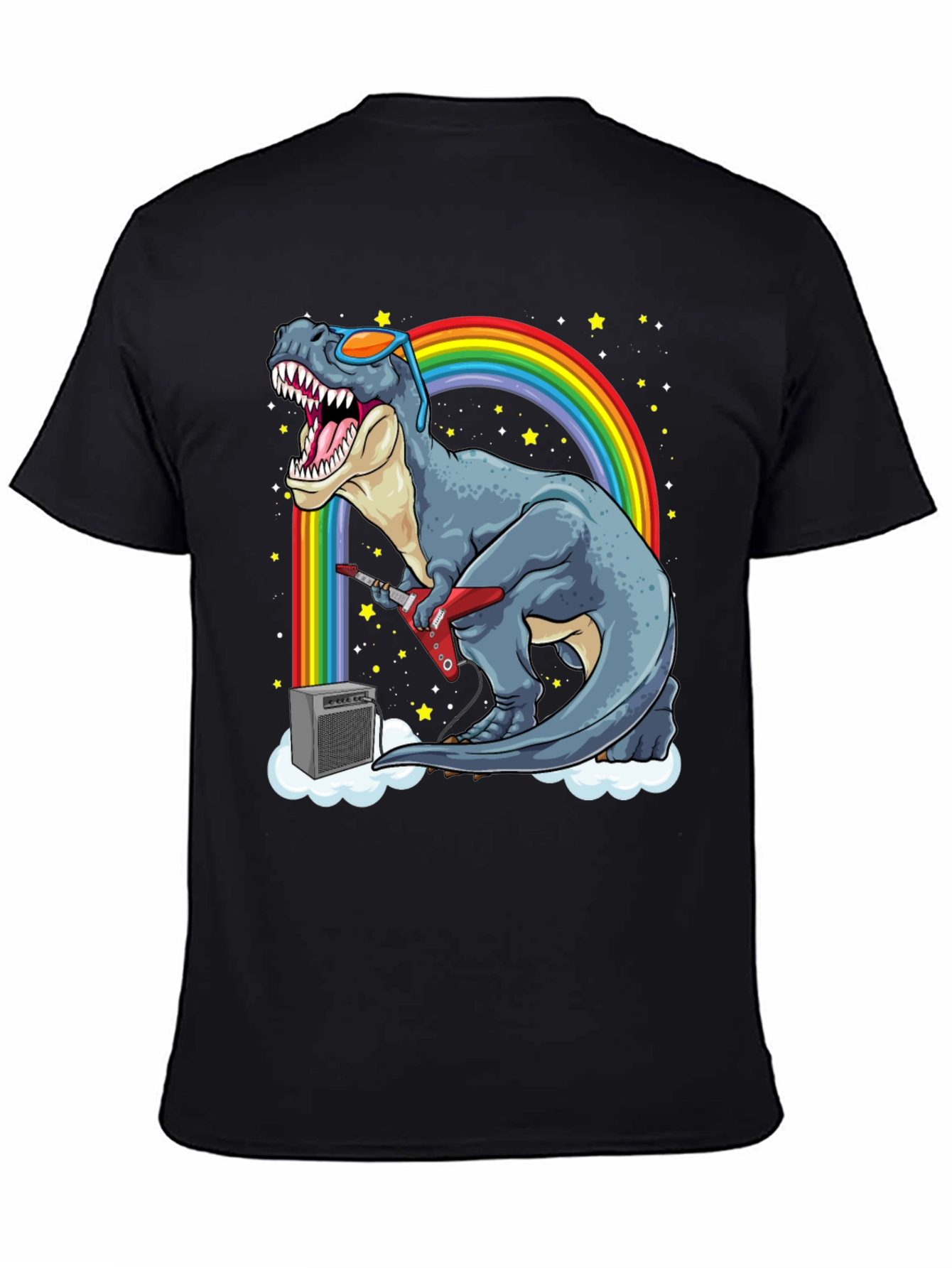 Dino Guitarist T-Shirt - Rock n Roll Dinosaur!