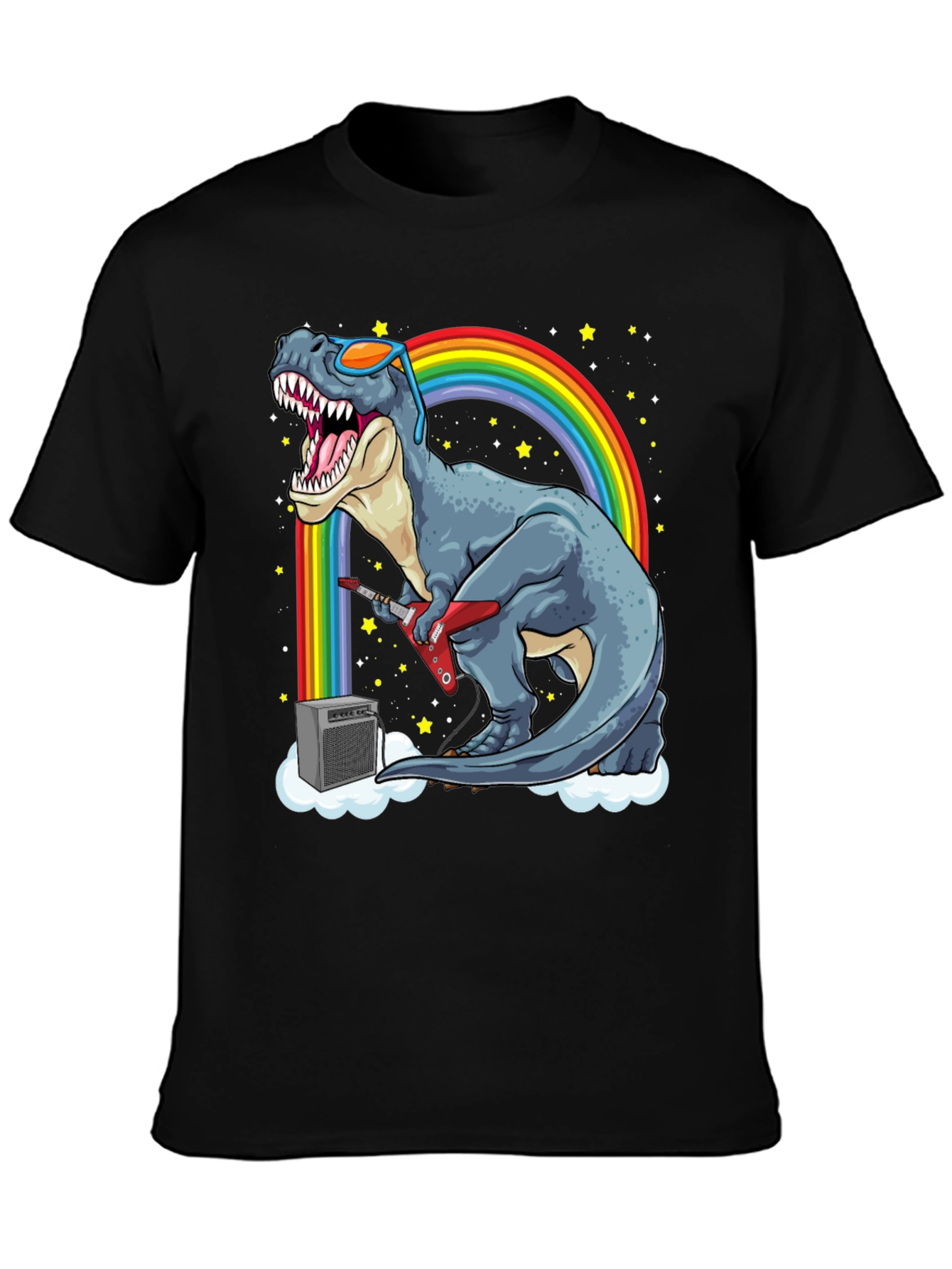 Dino Guitarist T-Shirt - Rock n Roll Dinosaur!