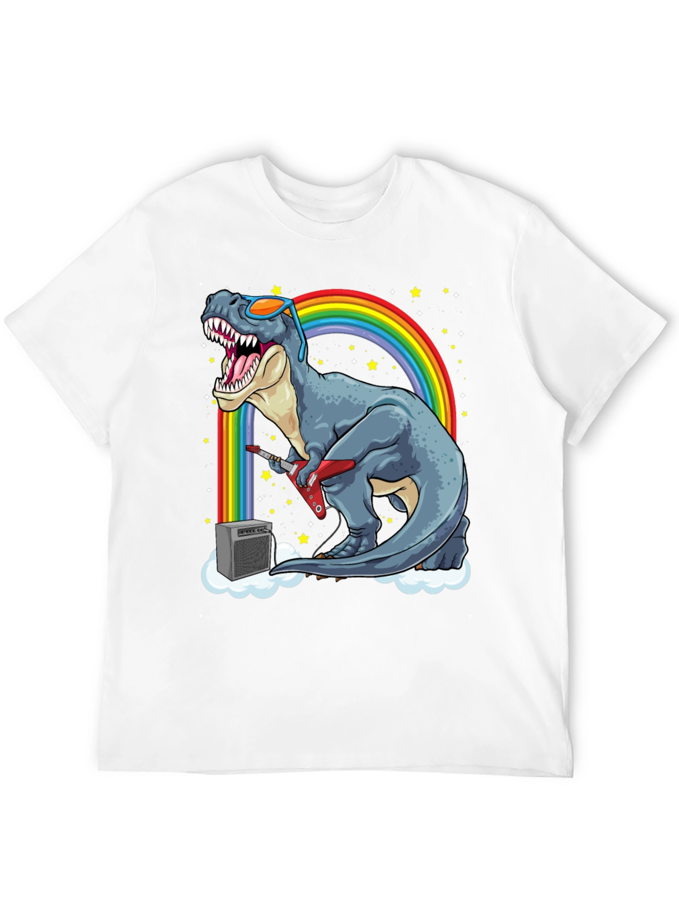 Dino Guitarist T-Shirt - Rock n Roll Dinosaur!