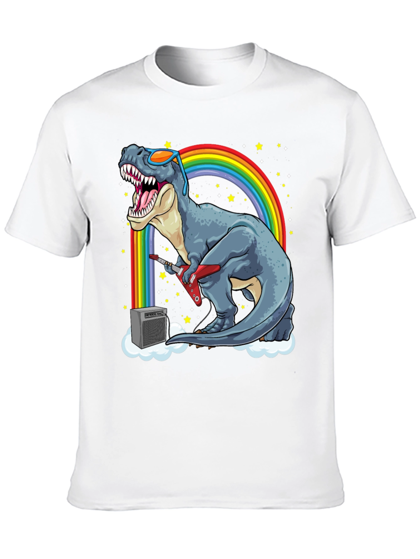 Dino Guitarist T-Shirt - Rock n Roll Dinosaur!