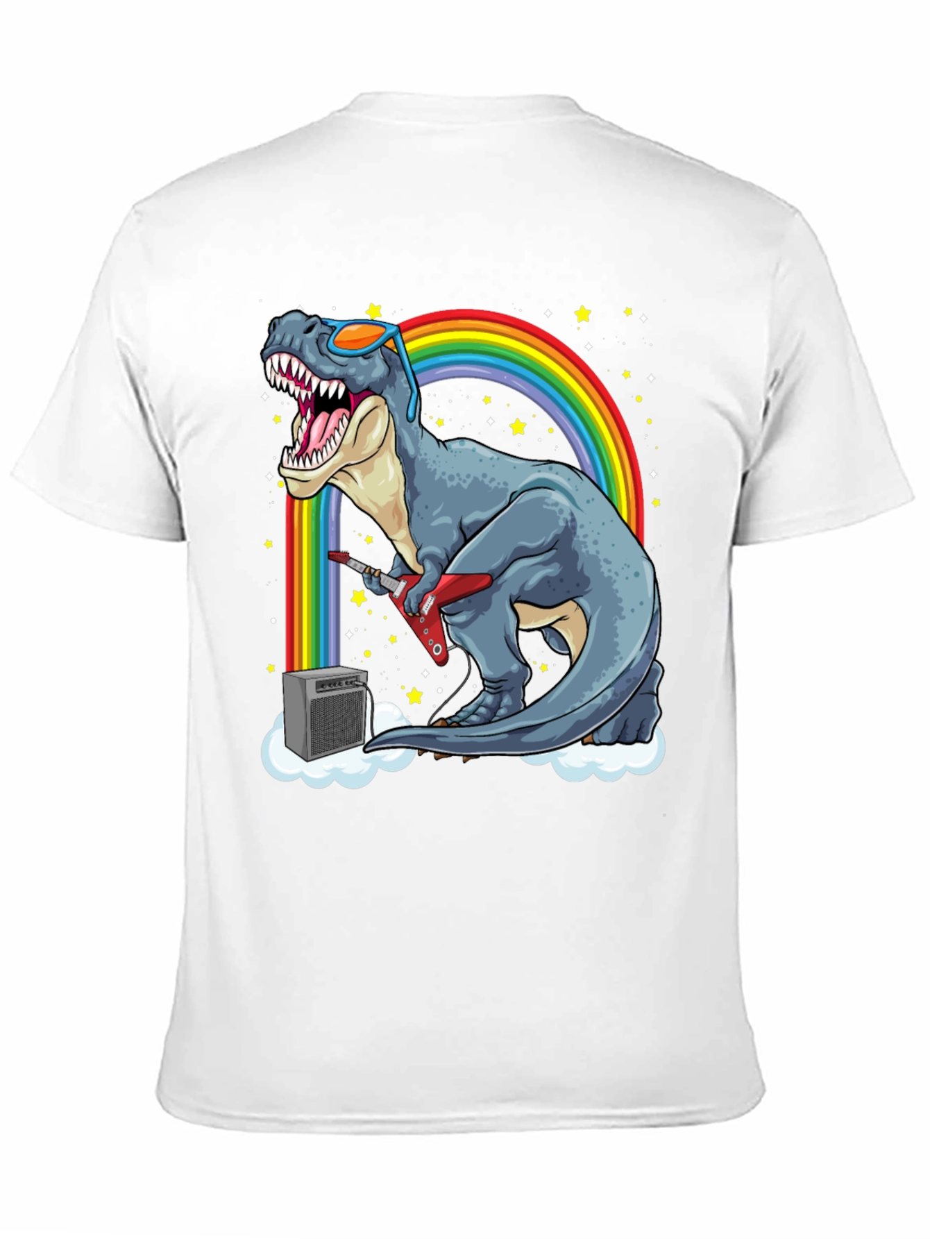 Dino Guitarist T-Shirt - Rock n Roll Dinosaur!