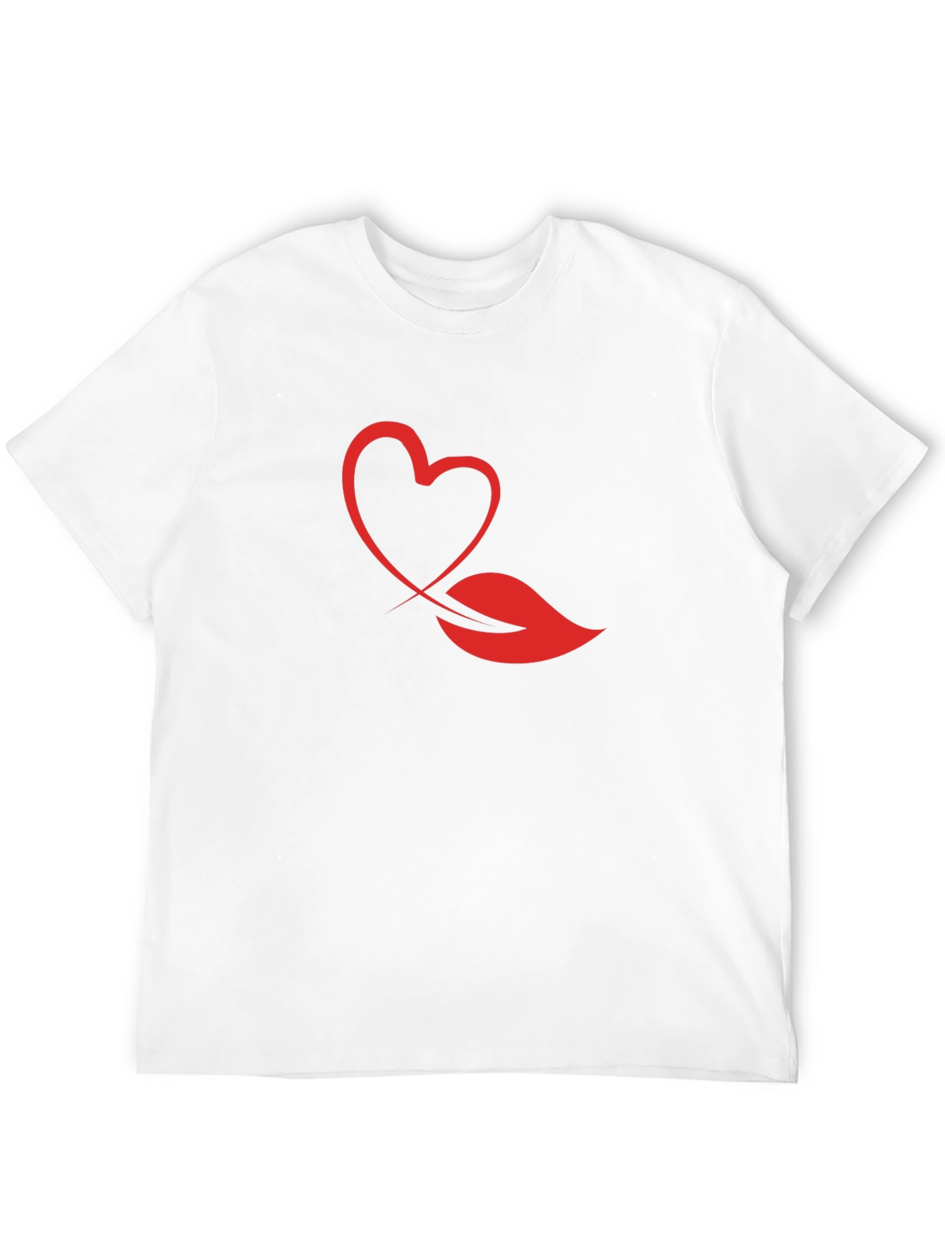 Heart & Lips Graphic Print Black T-Shirt