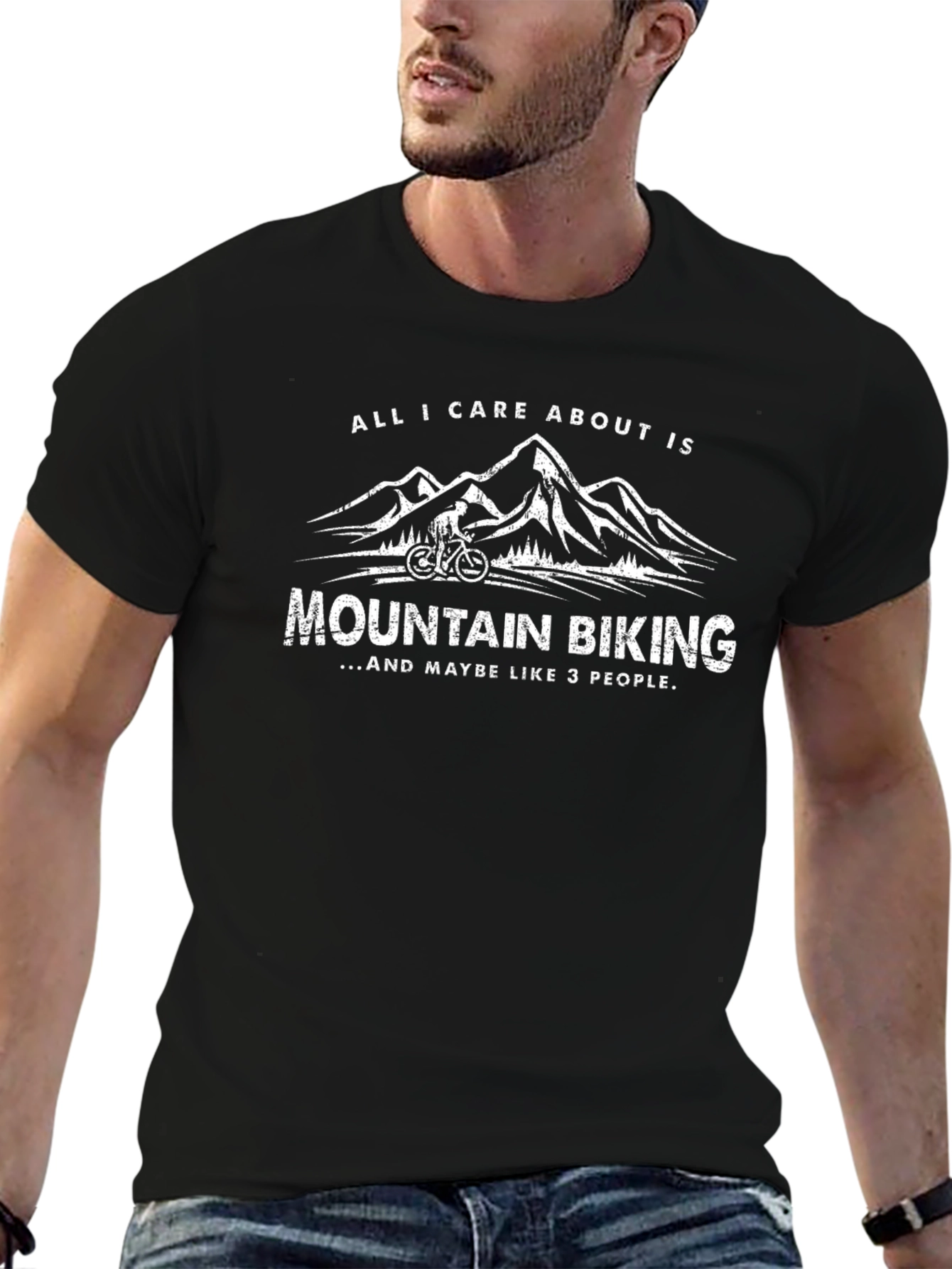 Mountain Biking Graphic Tee - All I Care About
