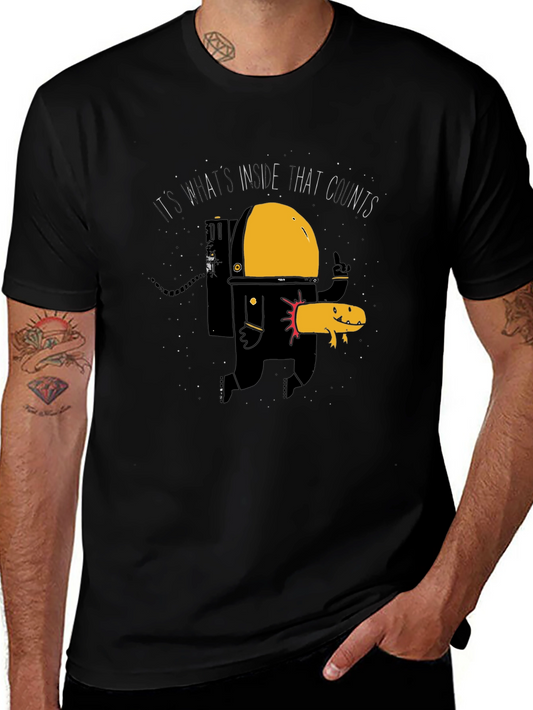 Astronaut Graphic T-Shirt - Whats Inside Hat Counts