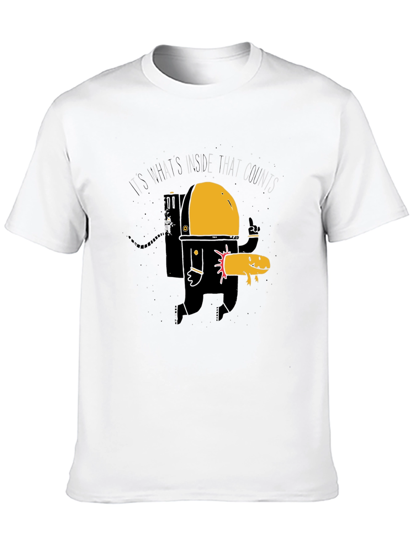 Astronaut Graphic T-Shirt - Whats Inside Hat Counts