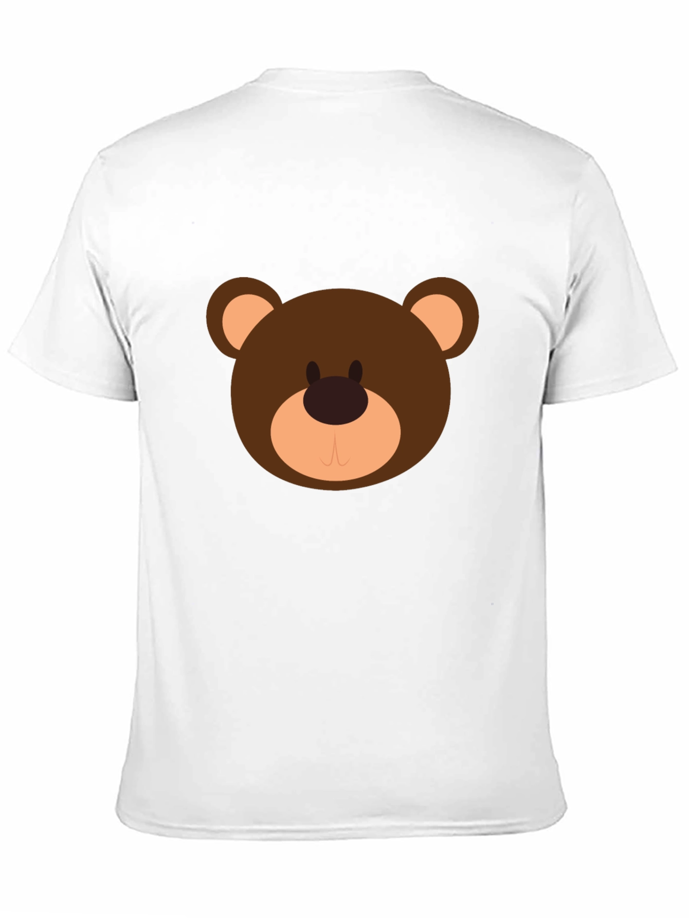 Cute Cartoon Bear Graphic Black T-Shirt
