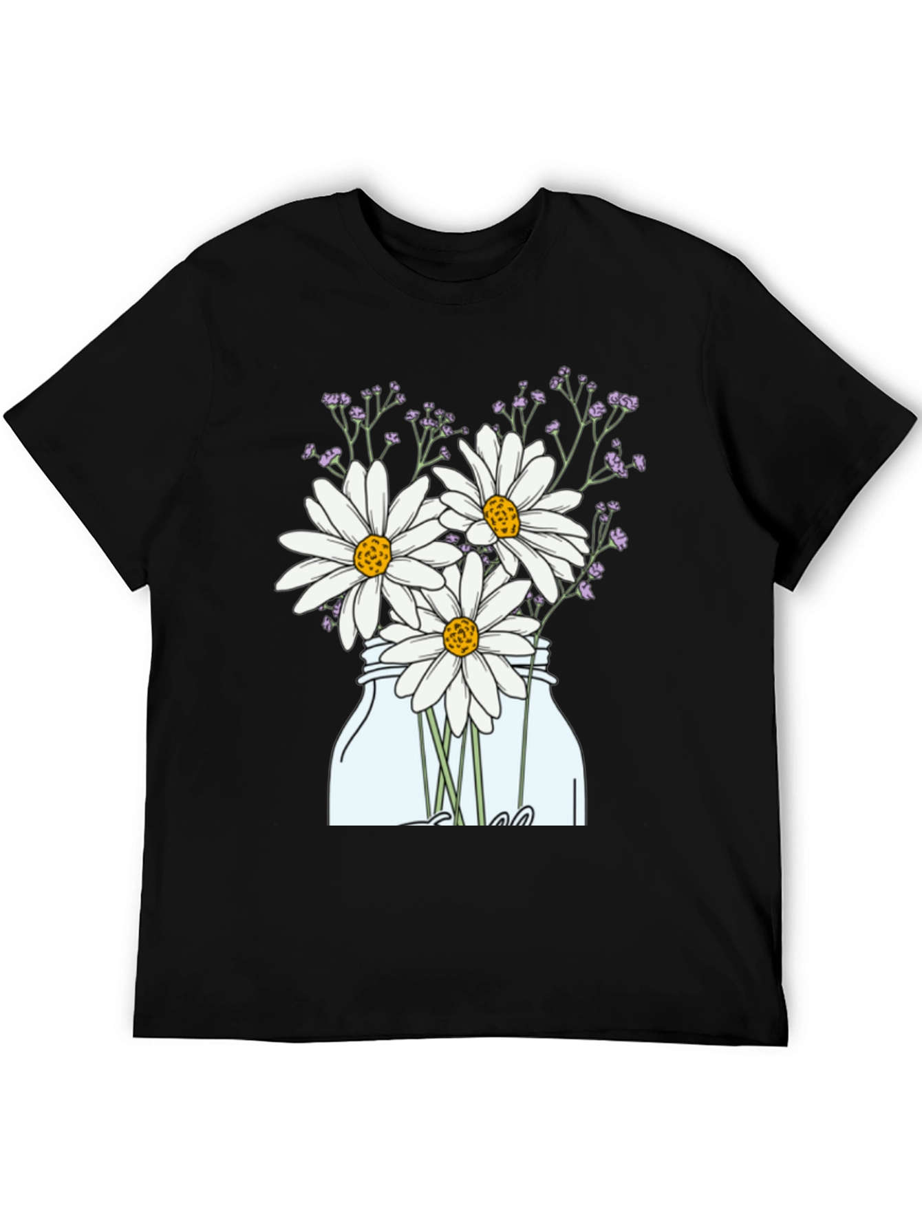 Daisy T-Shirt - Mason Jar Flower Graphic Tee