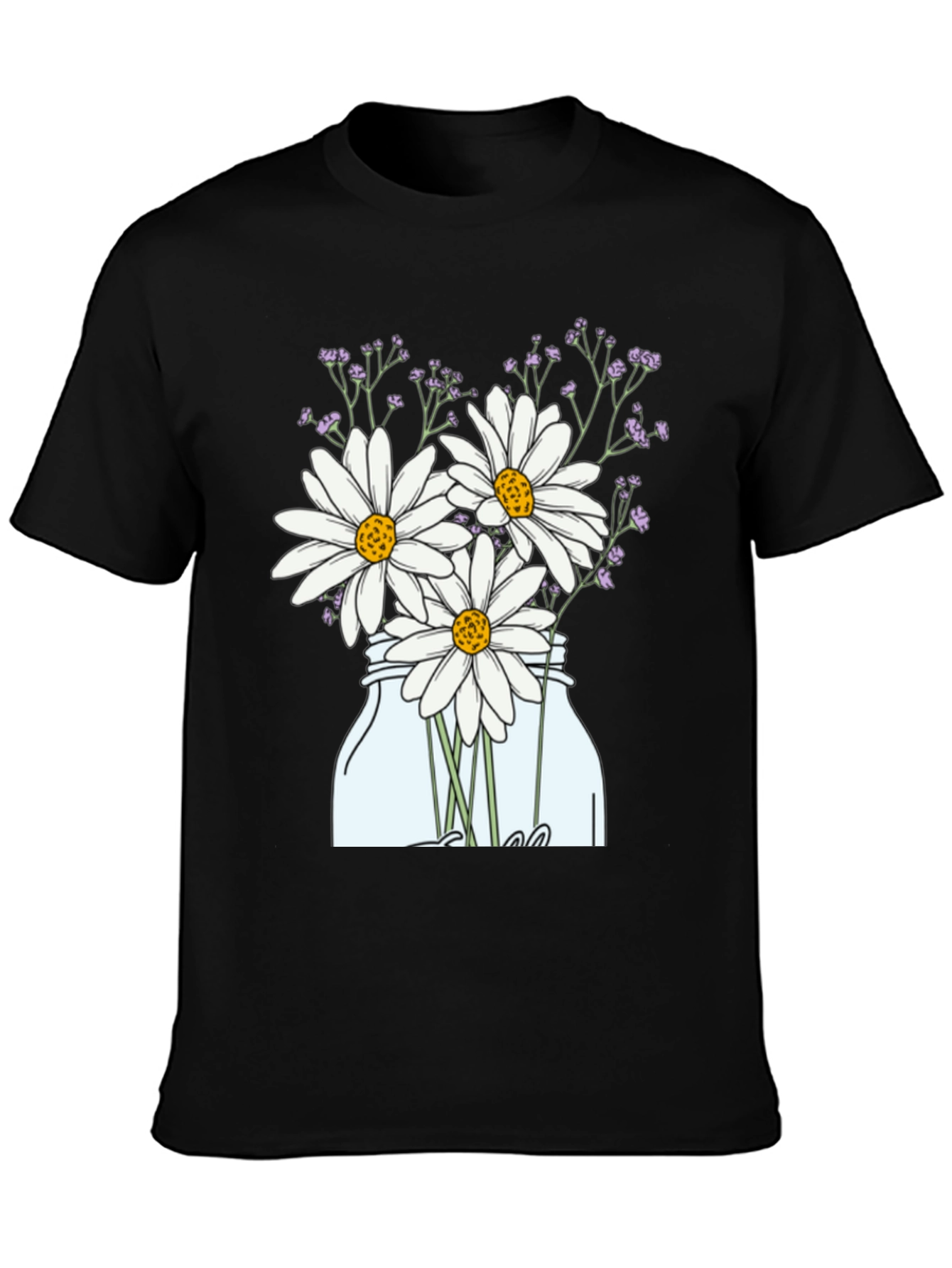 Daisy T-Shirt - Mason Jar Flower Graphic Tee