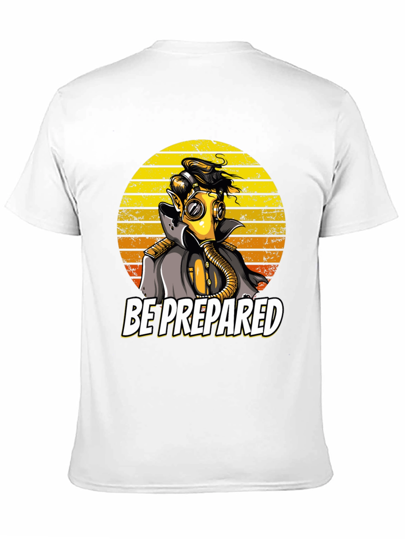 Be Prepared Graphic T-Shirt - Retro Gas Mask Design