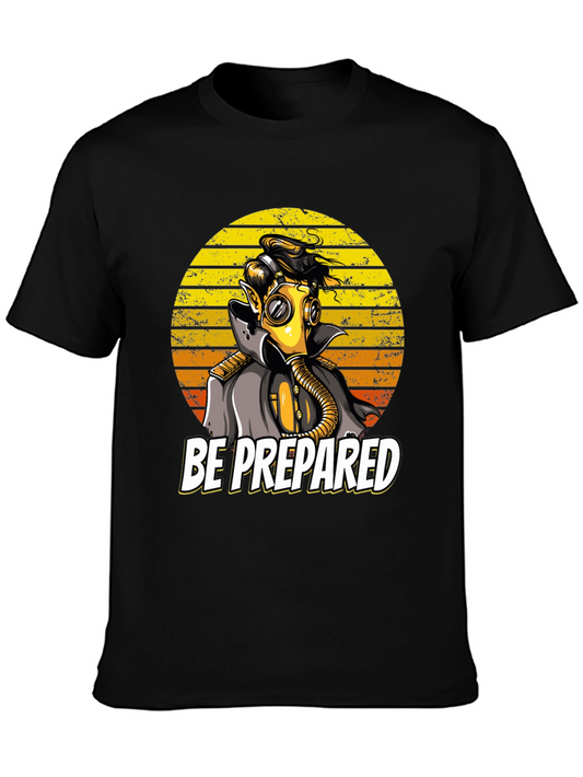 Be Prepared Graphic T-Shirt - Retro Gas Mask Design