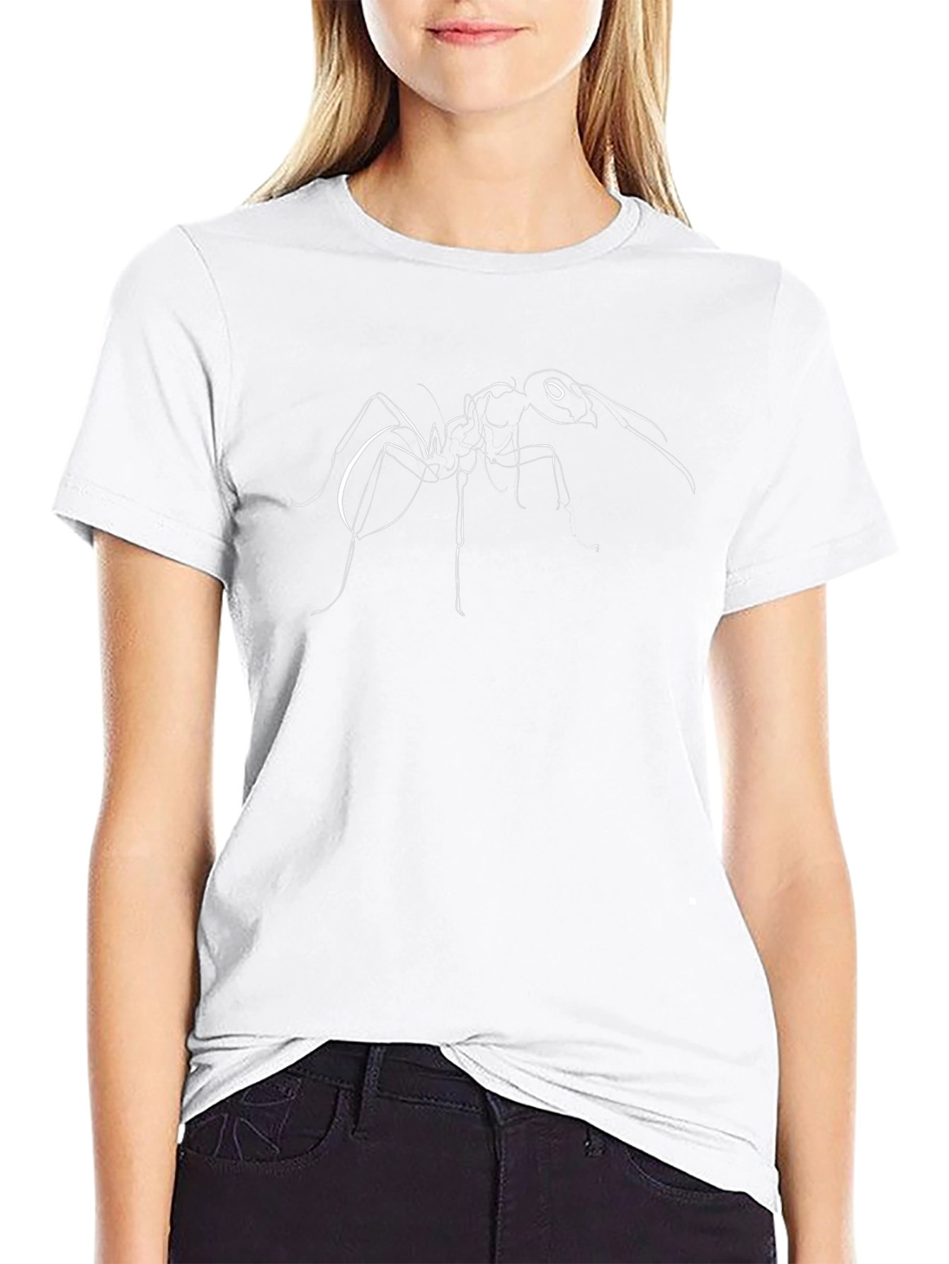 Ant Graphic Tee - Black Cotton Comfort