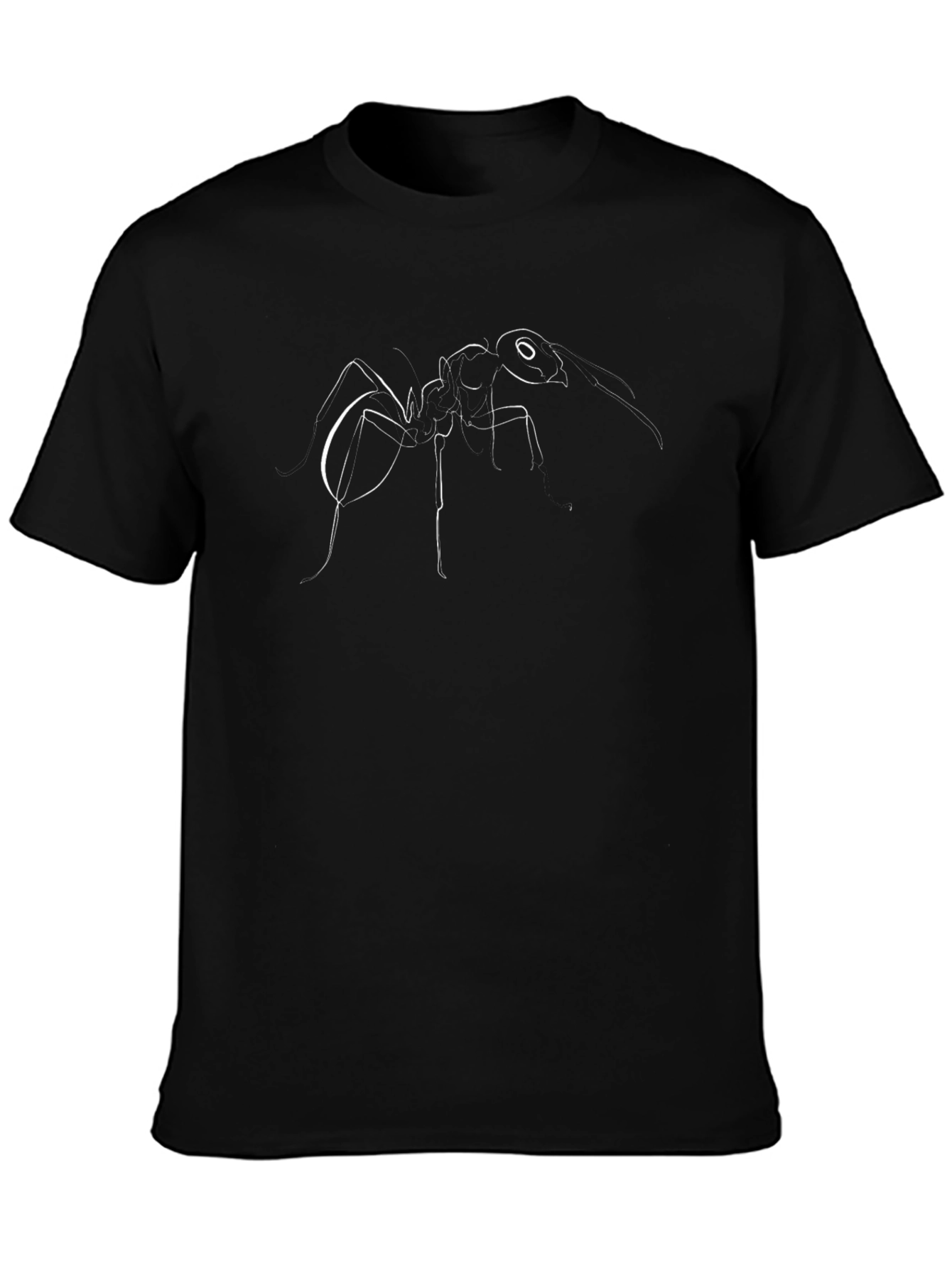 Ant Graphic Tee - Black Cotton Comfort
