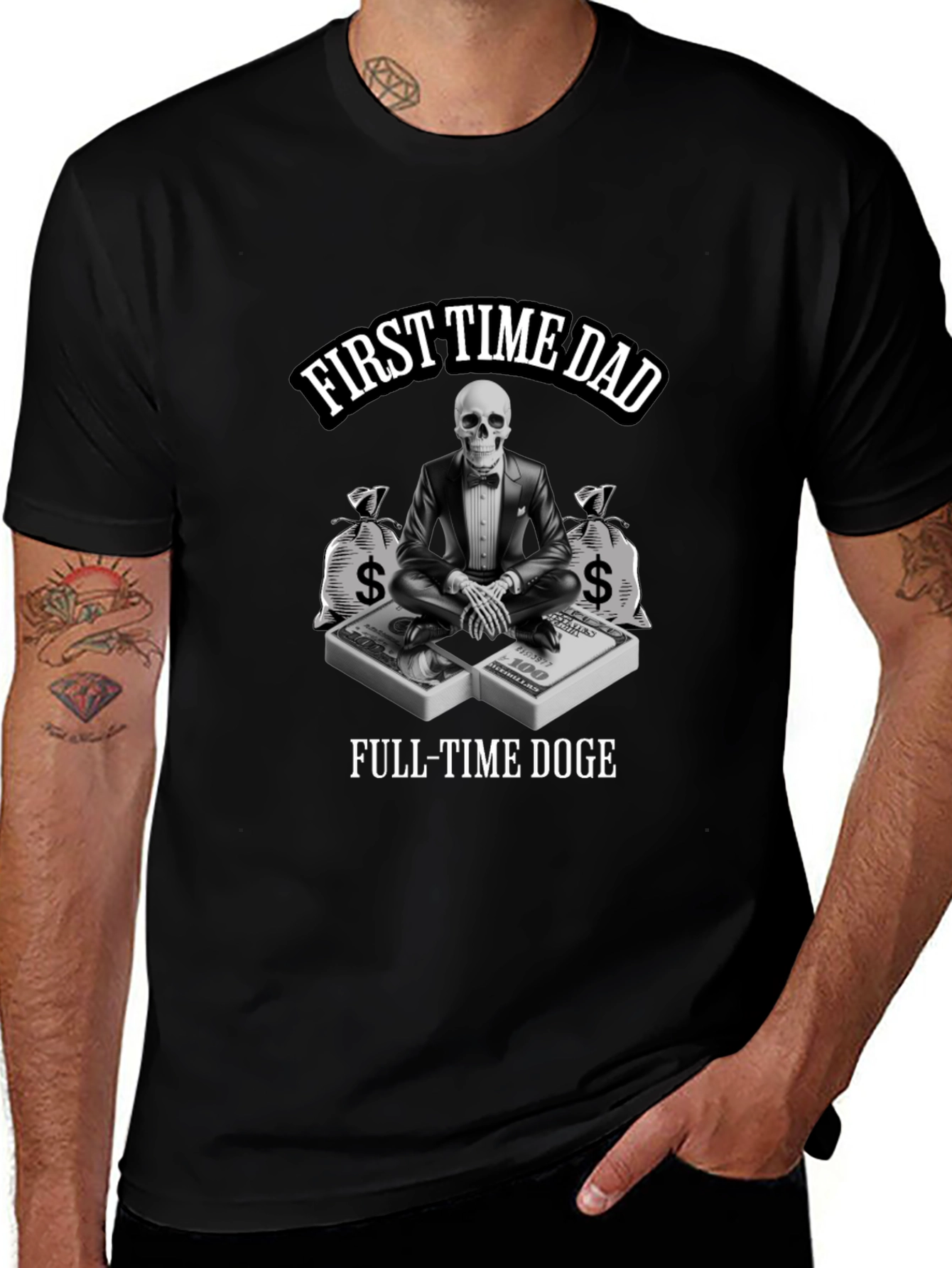 First Time Dad Full-Time Doge T-Shirt