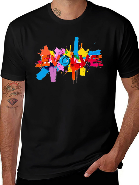 Evolve Splatter Graphic Black T-Shirt