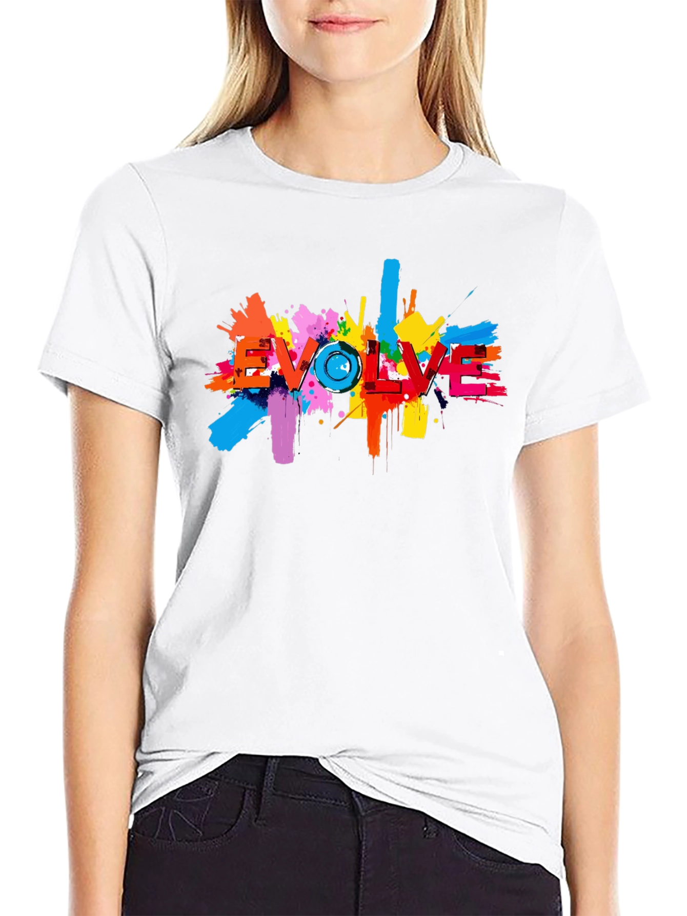 Evolve Splatter Graphic Black T-Shirt