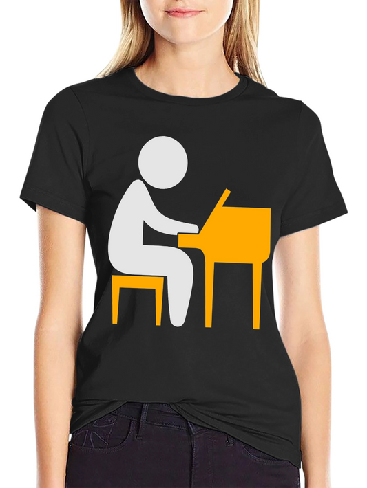Piano Player T-Shirt - Stick Figure Musician Tee
