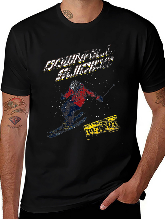 Downhill Slickers Graphic Tee - Black Cotton T-Shirt