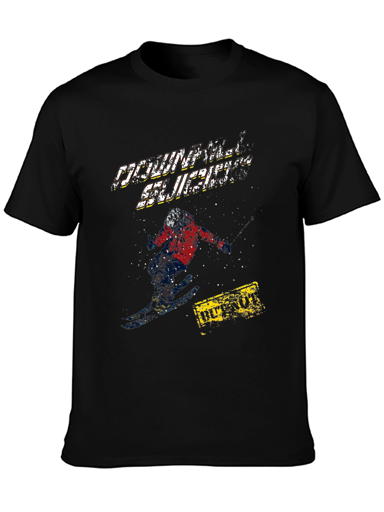 Downhill Slickers Graphic Tee - Black Cotton T-Shirt
