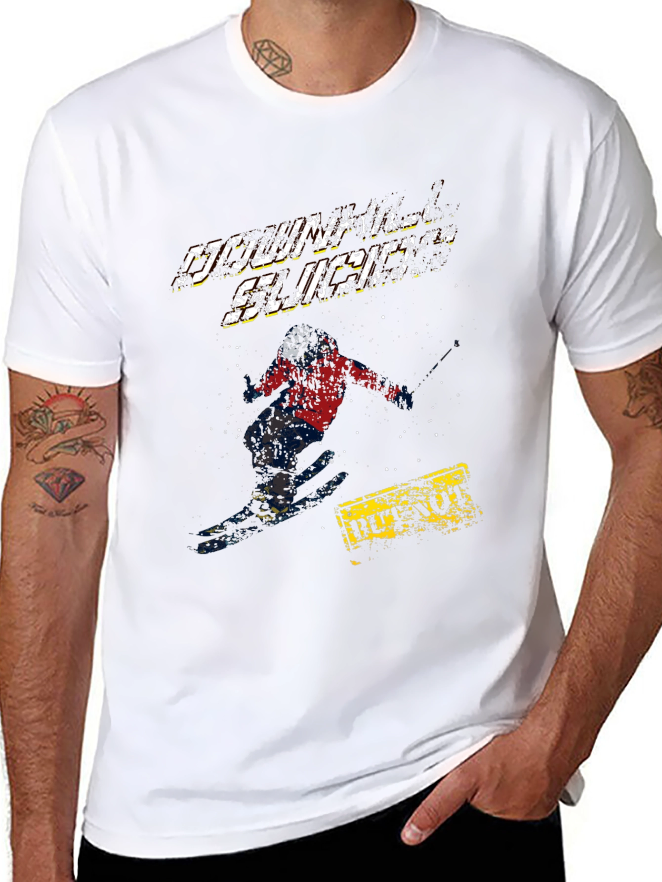 Downhill Slickers Graphic Tee - Black Cotton T-Shirt
