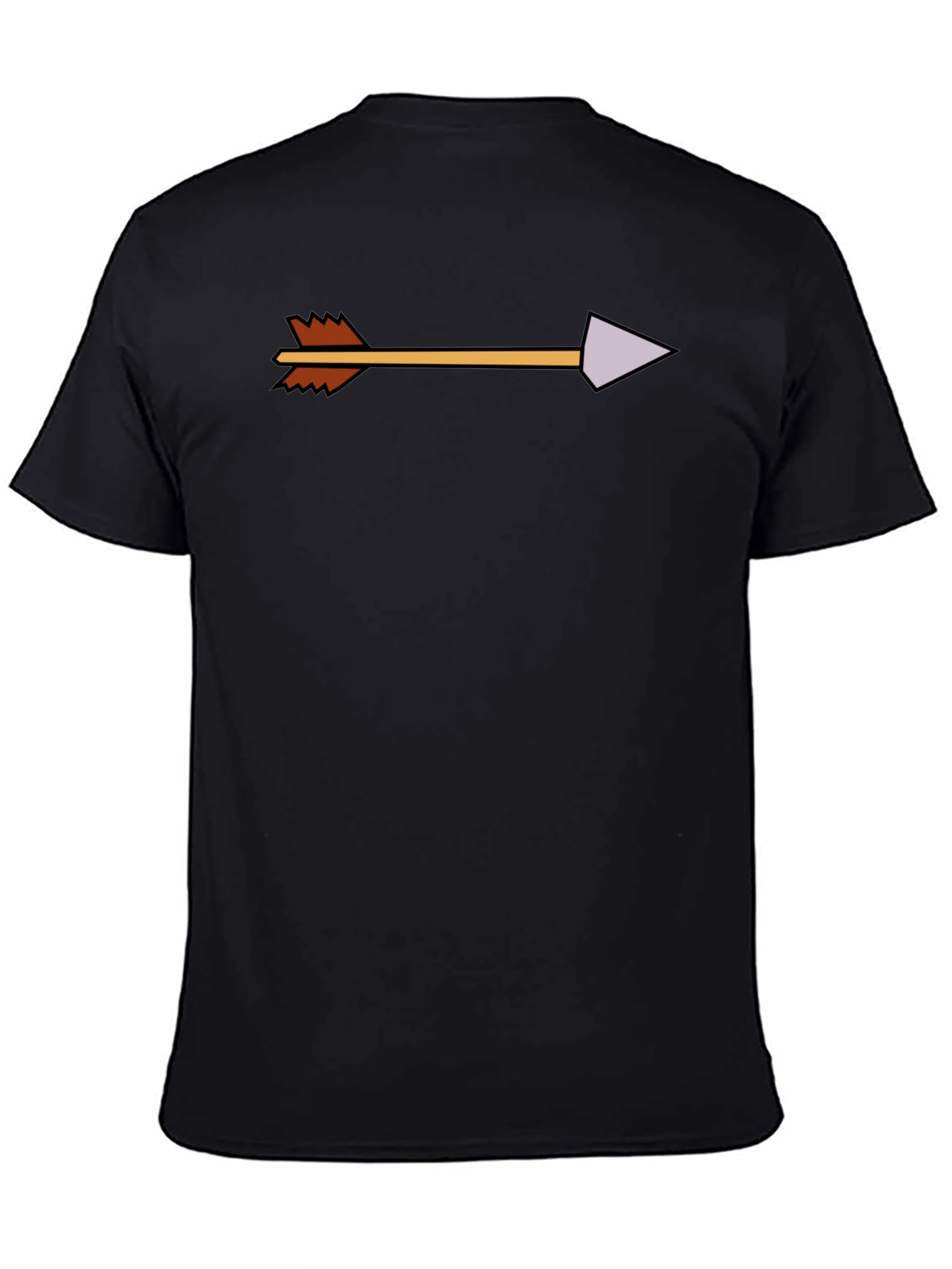 Arrow Graphic Tee - Modern Casual Black T-Shirt