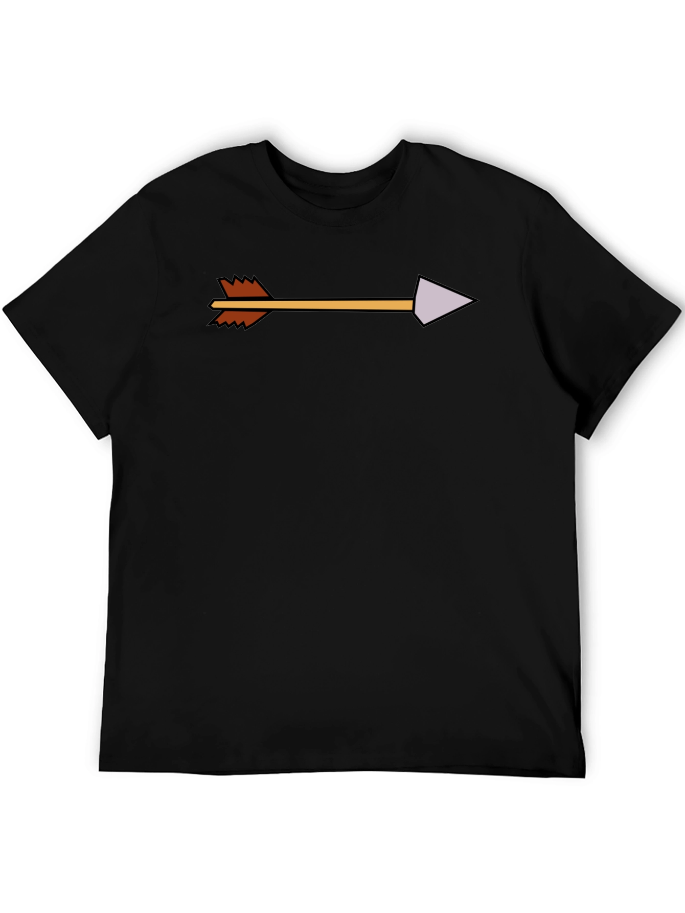 Arrow Graphic Tee - Modern Casual Black T-Shirt