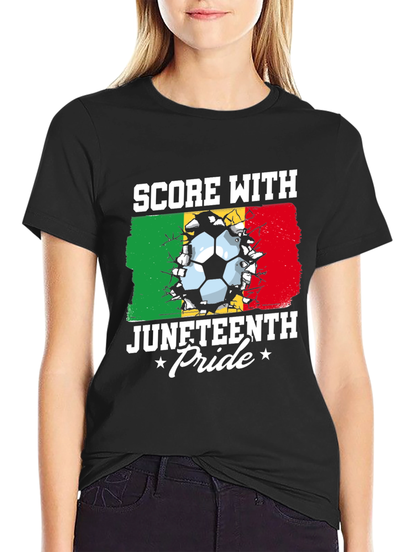 Juneteenth Pride Soccer T-Shirt