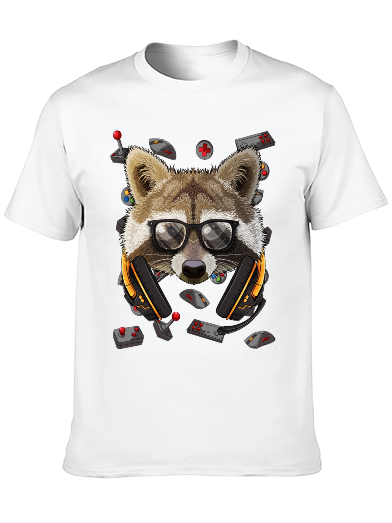 Gamer Raccoon Graphic Tee - Cool & Quirky Design