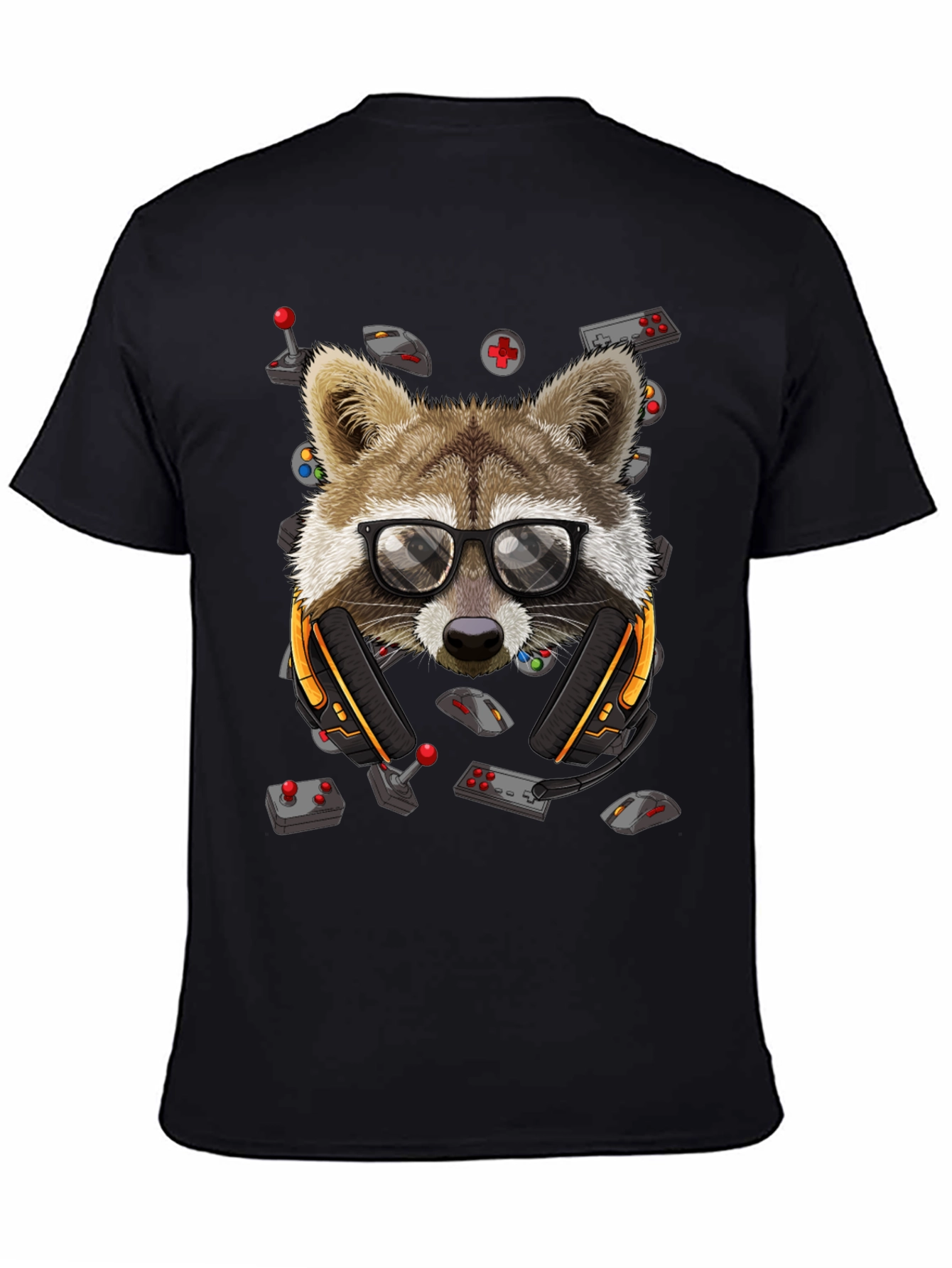 Gamer Raccoon Graphic Tee - Cool & Quirky Design