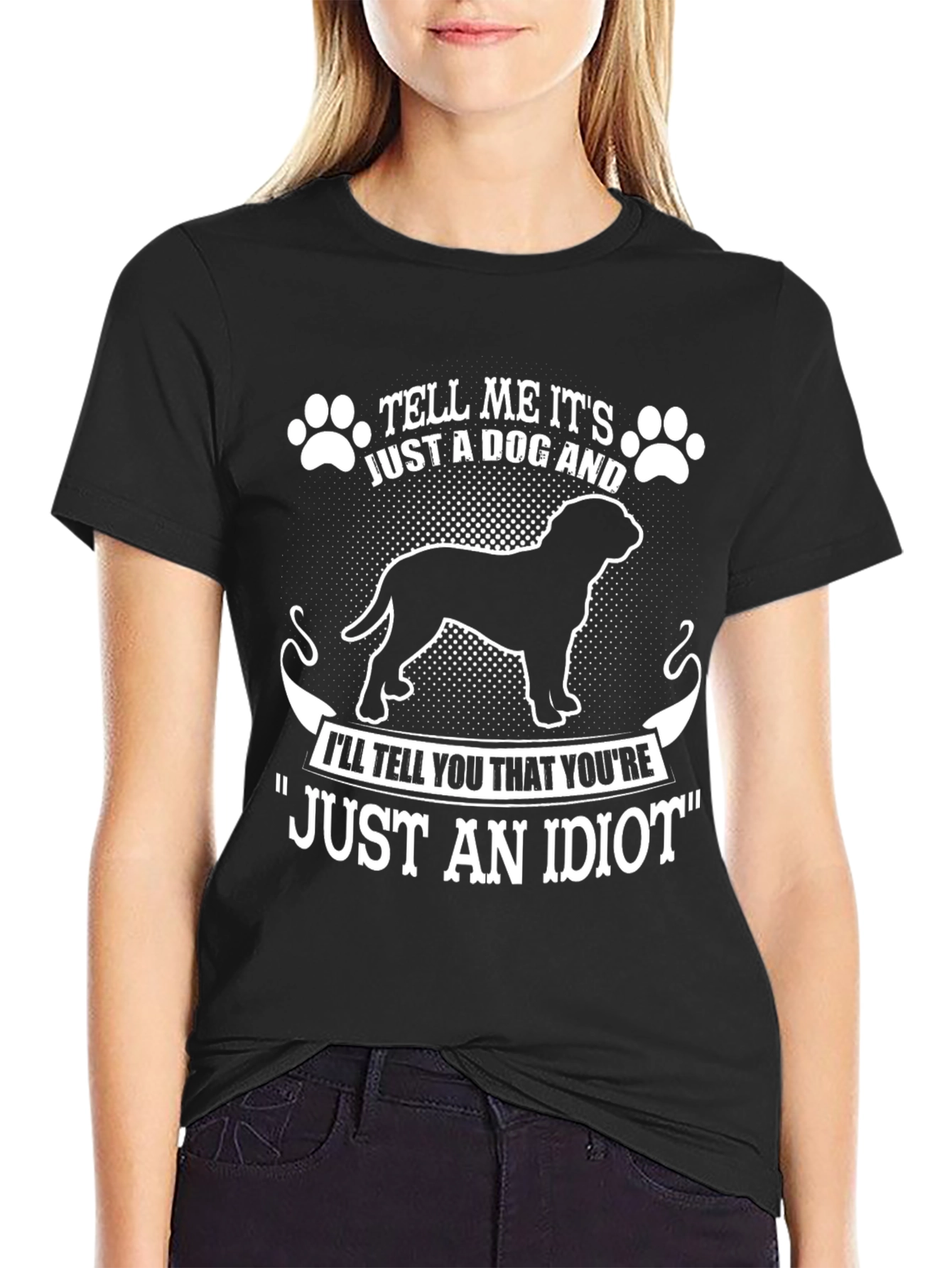 Funny Dog Lover T-Shirt - Just an Idiot Tee