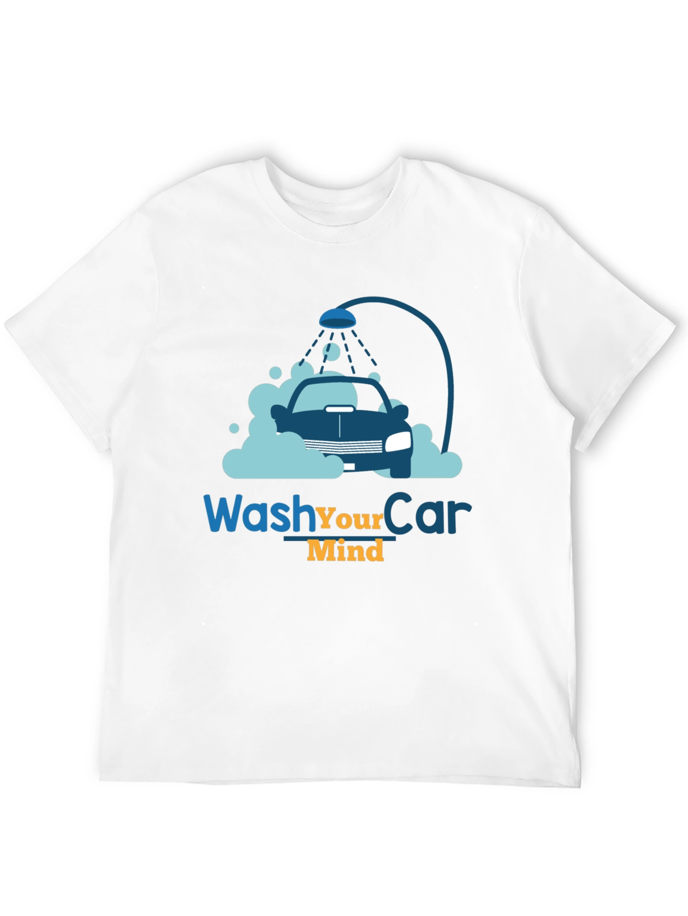 Wash Your Car Mind T-Shirt Black Cotton Tee