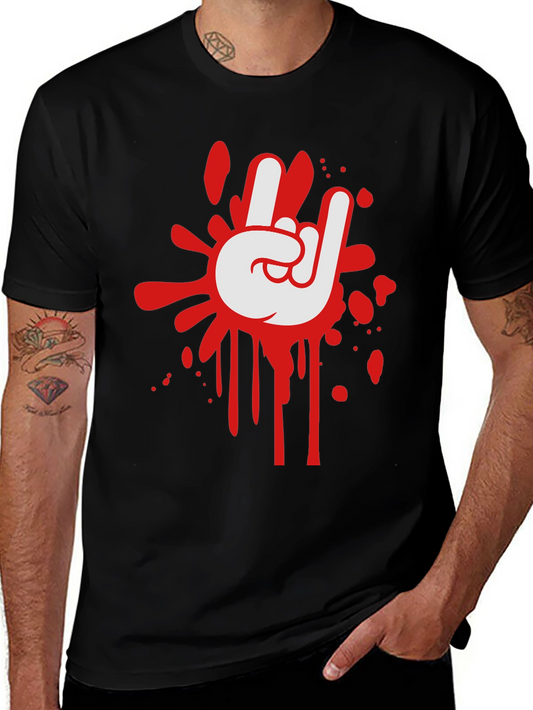 Rock On Graphic Black T-Shirt