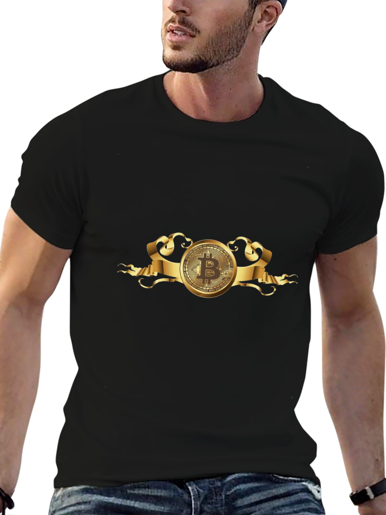 Bitcoin Black T-Shirt - Crypto Currency Design