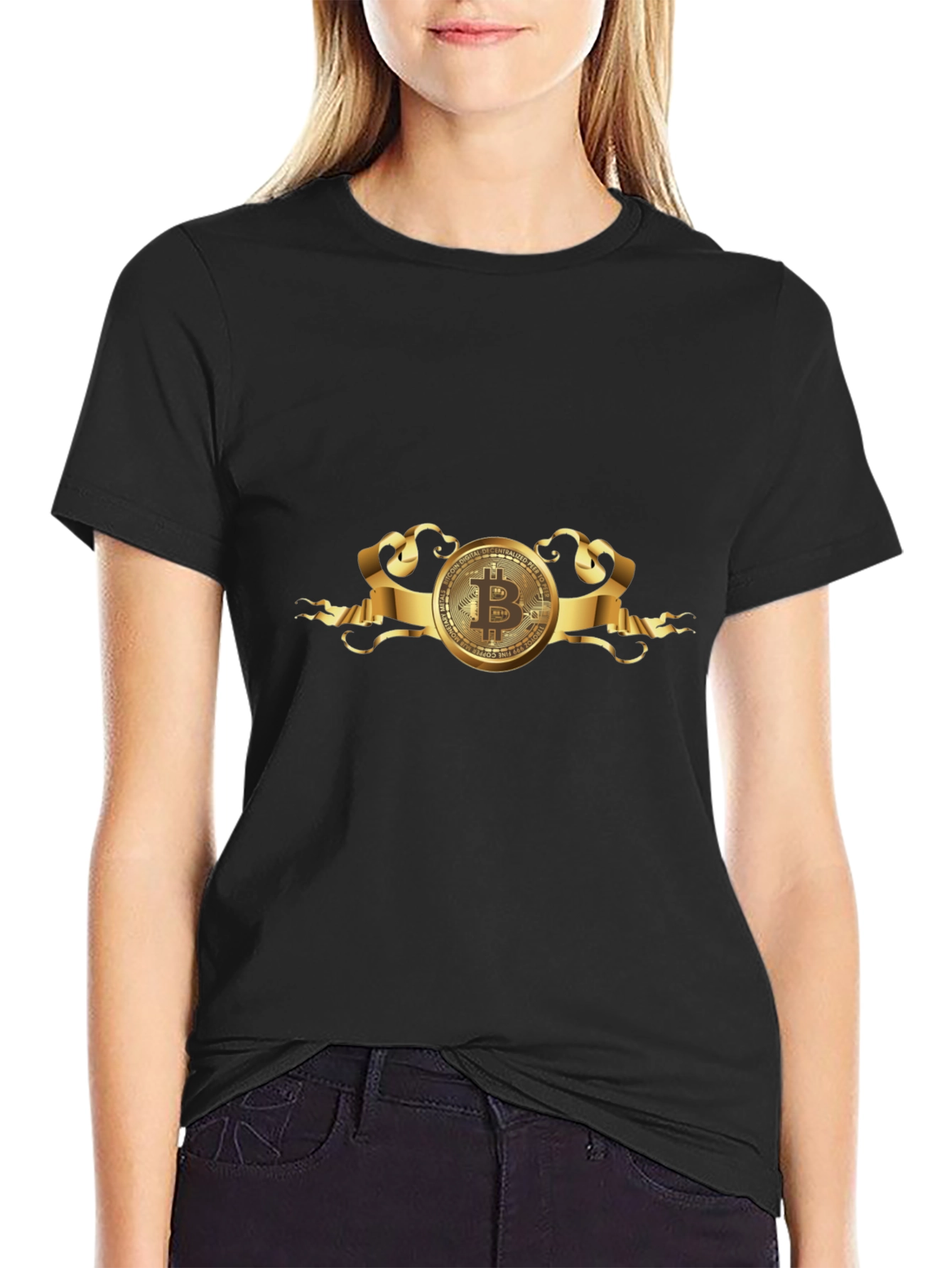 Bitcoin Black T-Shirt - Crypto Currency Design