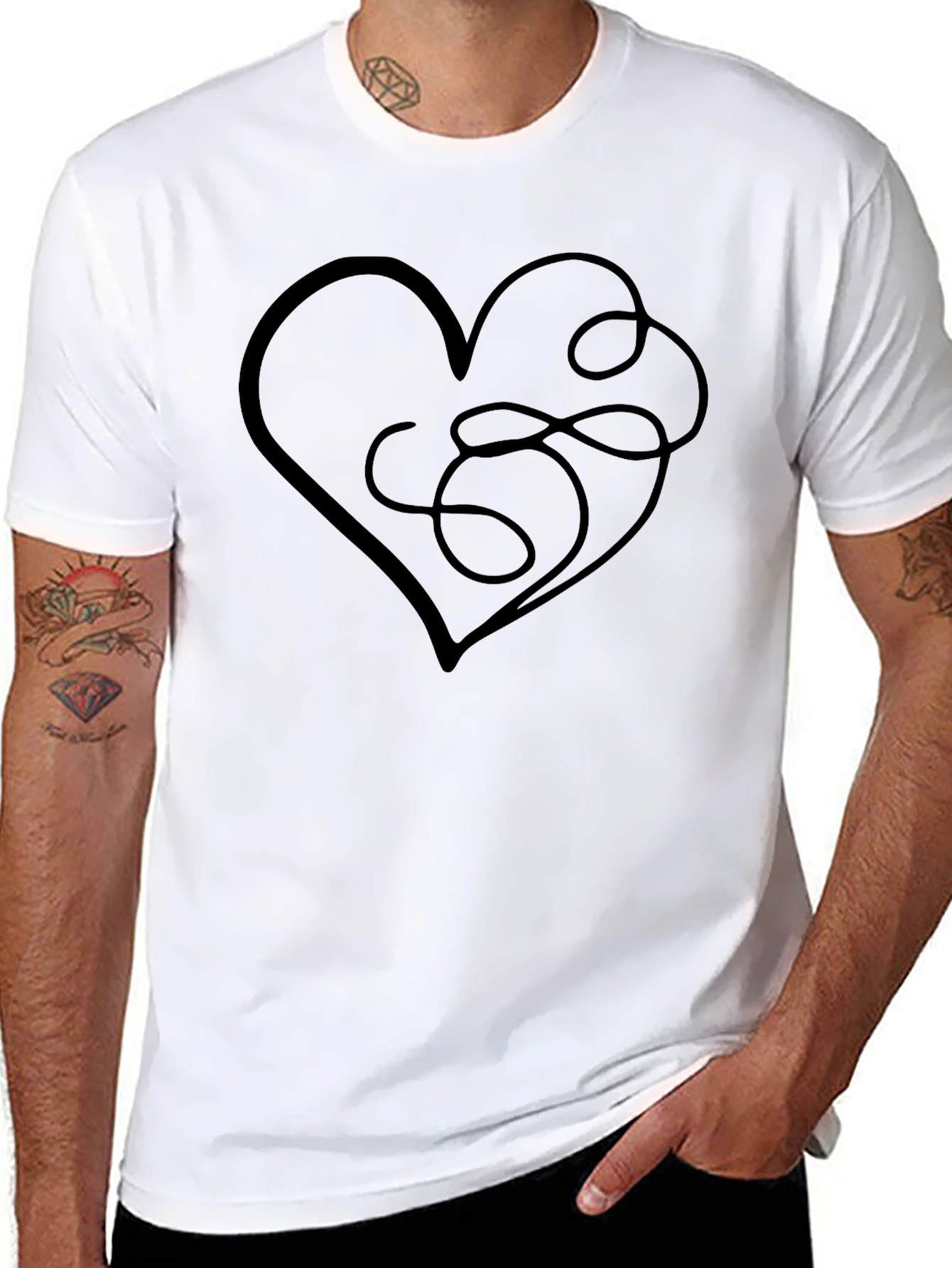 Love Yourself Heart Graphic Tee