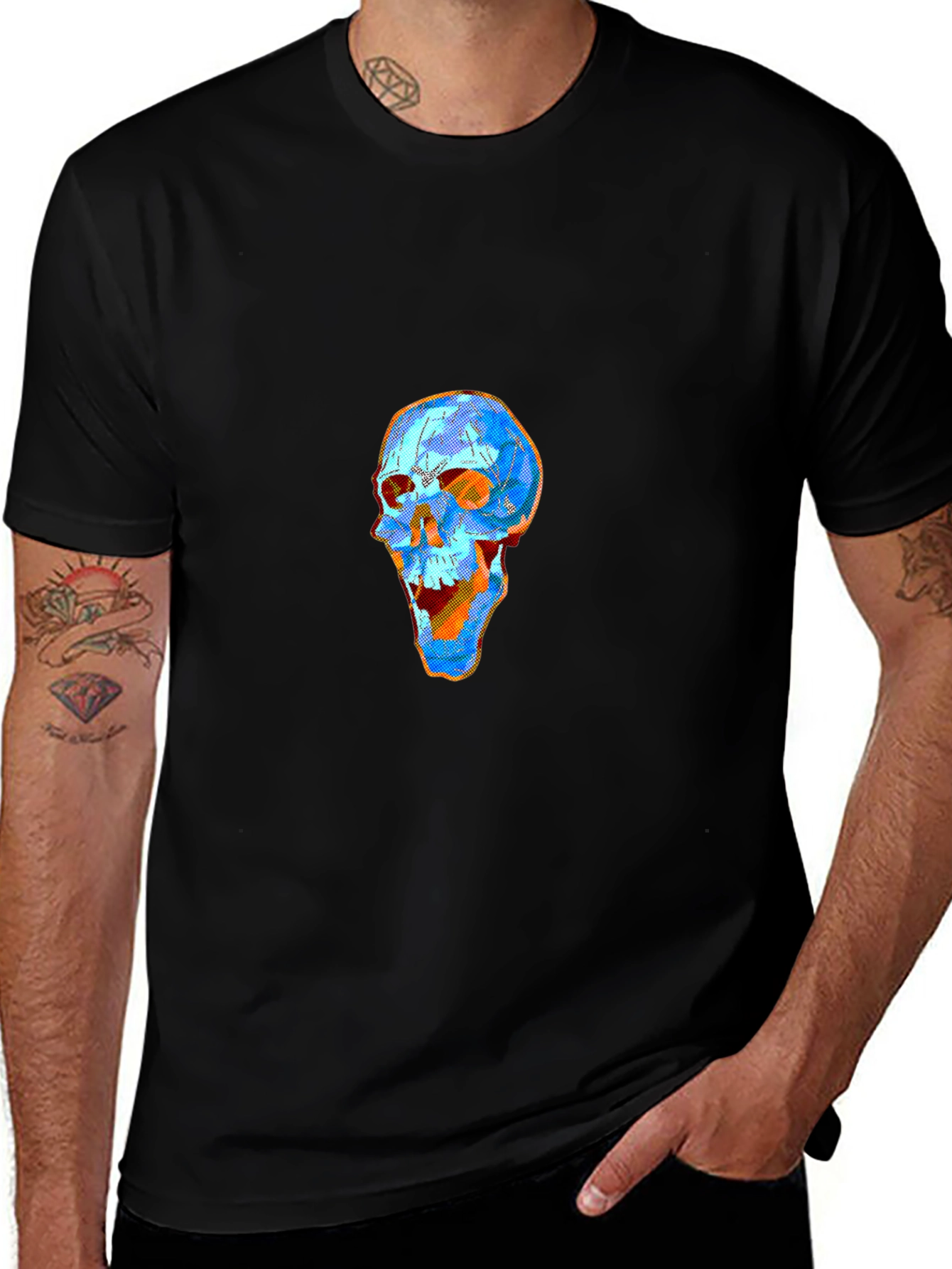 Skull Graphic Tee - Modern Art Design