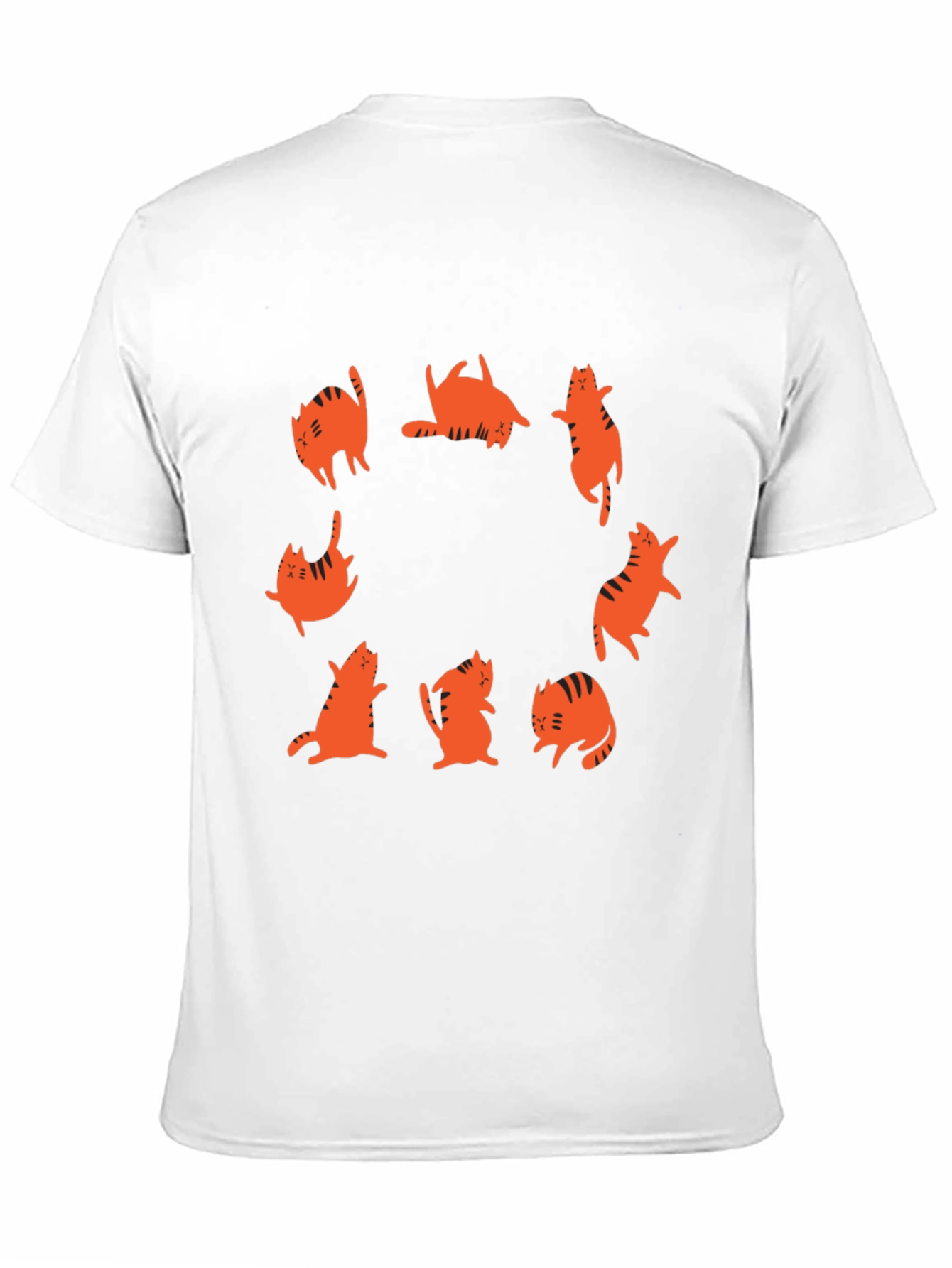 Cat Circle Graphic Tee - Black