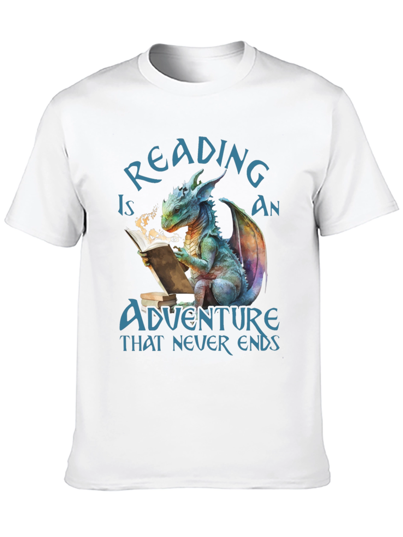 Reading Dragon Graphic T-Shirt
