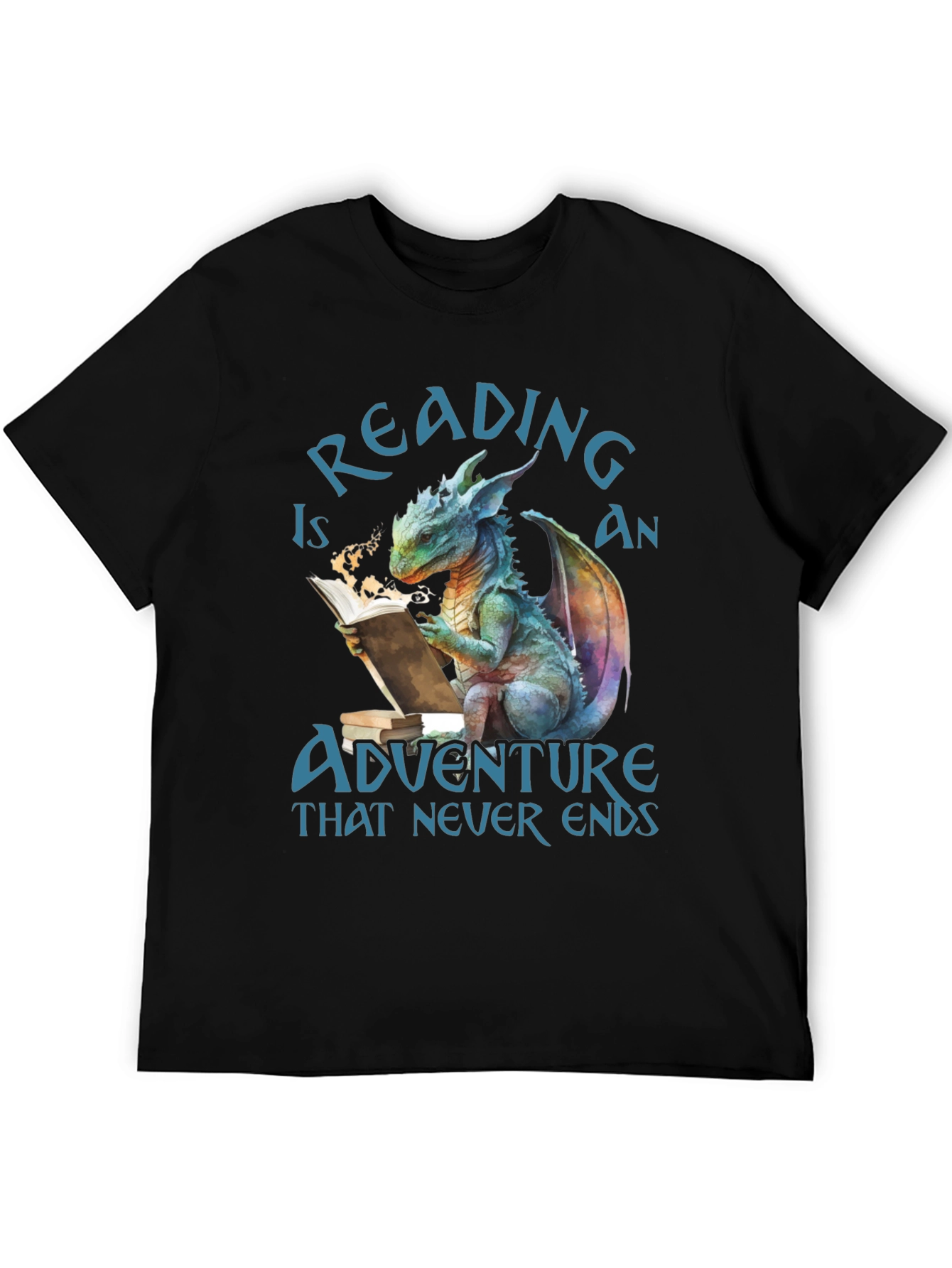 Reading Dragon Graphic T-Shirt
