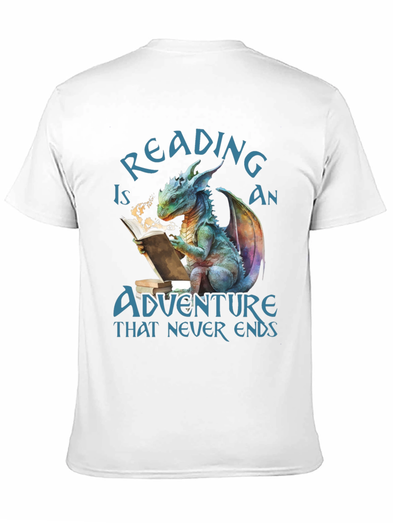 Reading Dragon Graphic T-Shirt
