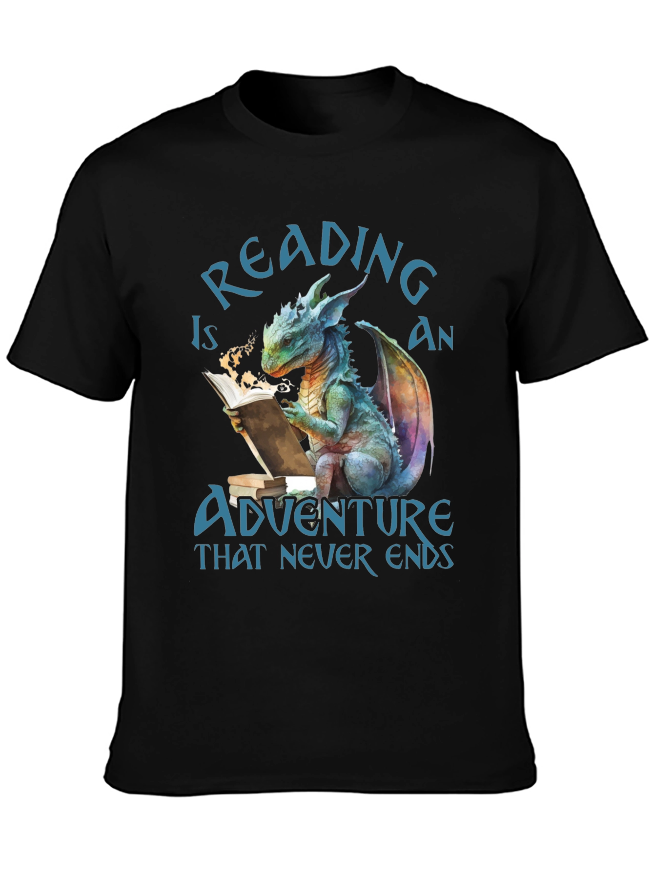 Reading Dragon Graphic T-Shirt