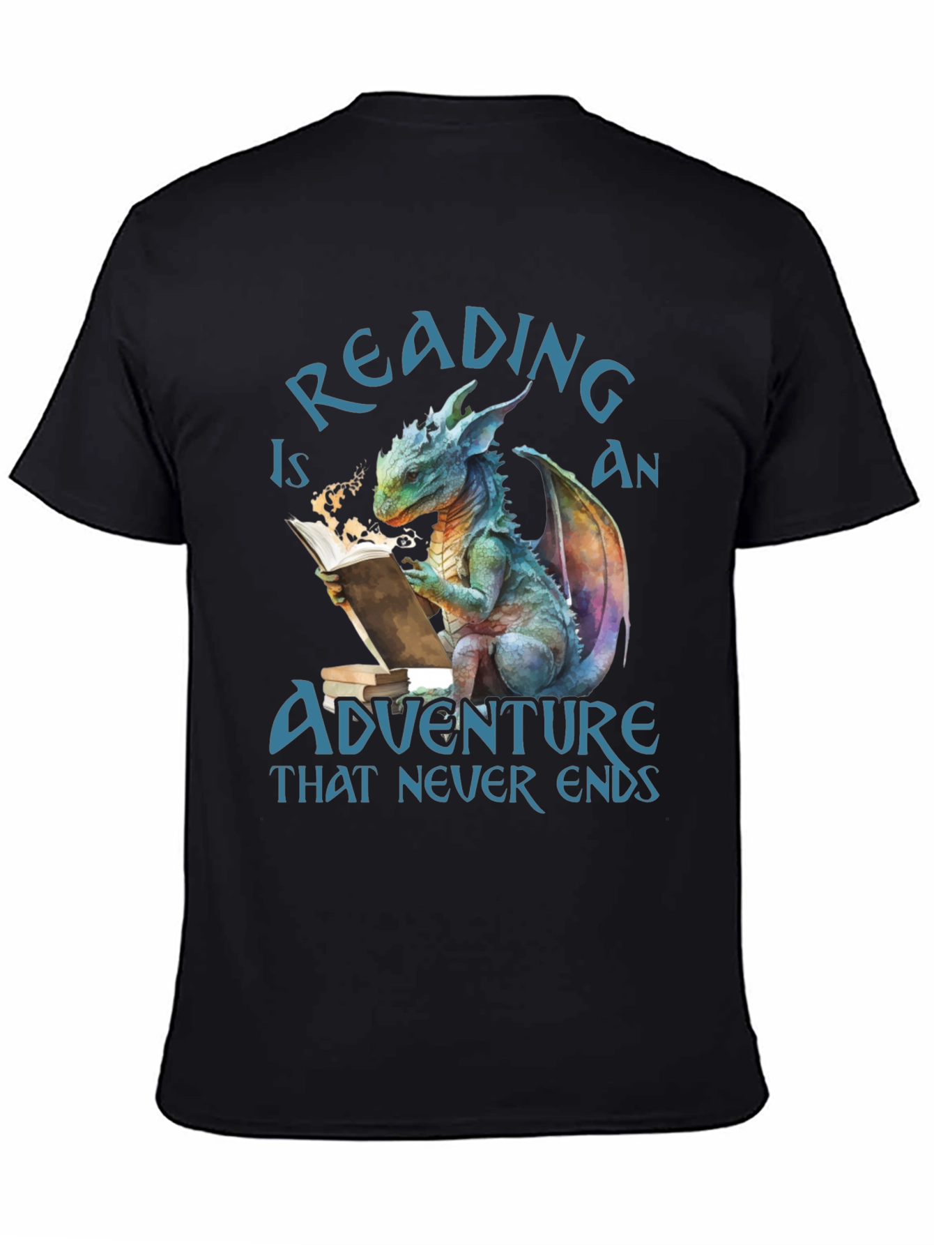 Reading Dragon Graphic T-Shirt
