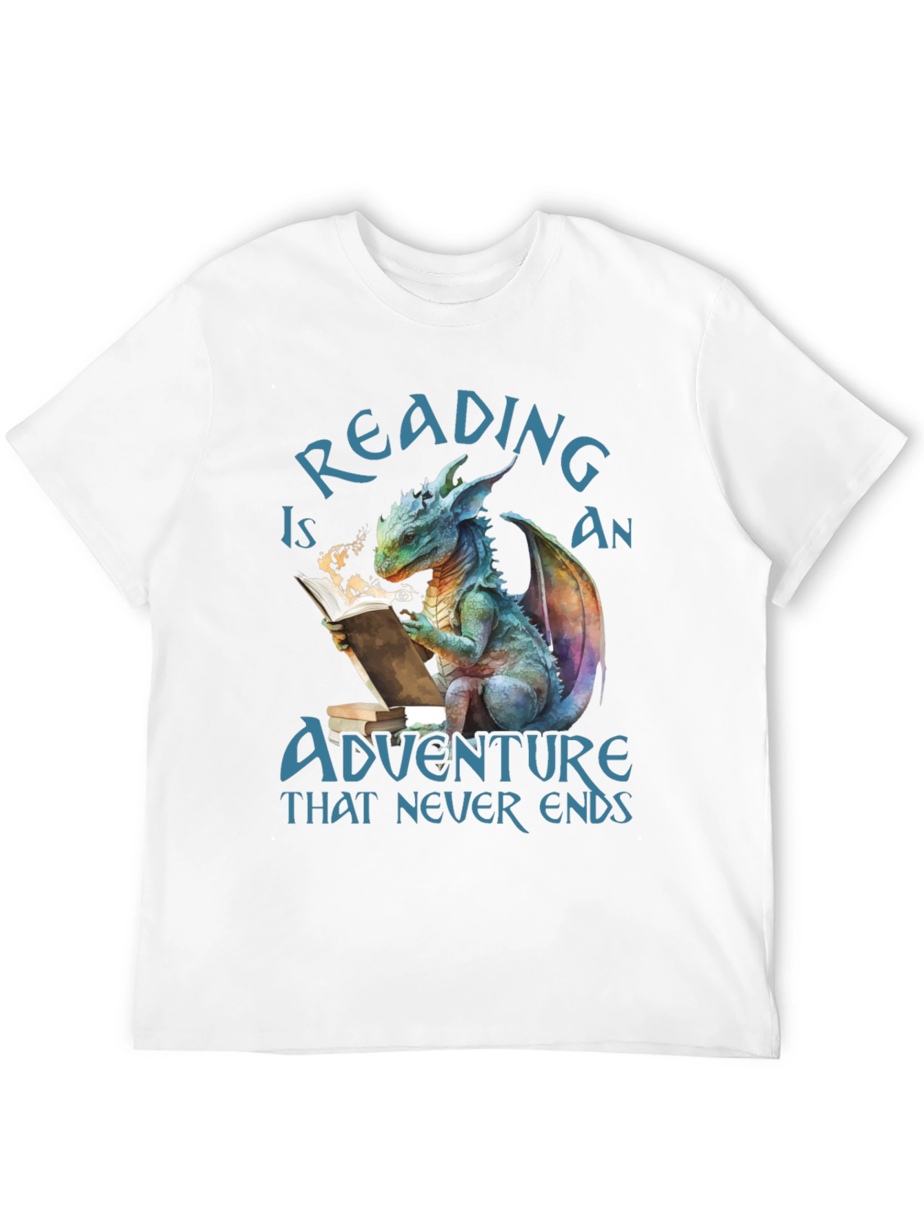 Reading Dragon Graphic T-Shirt