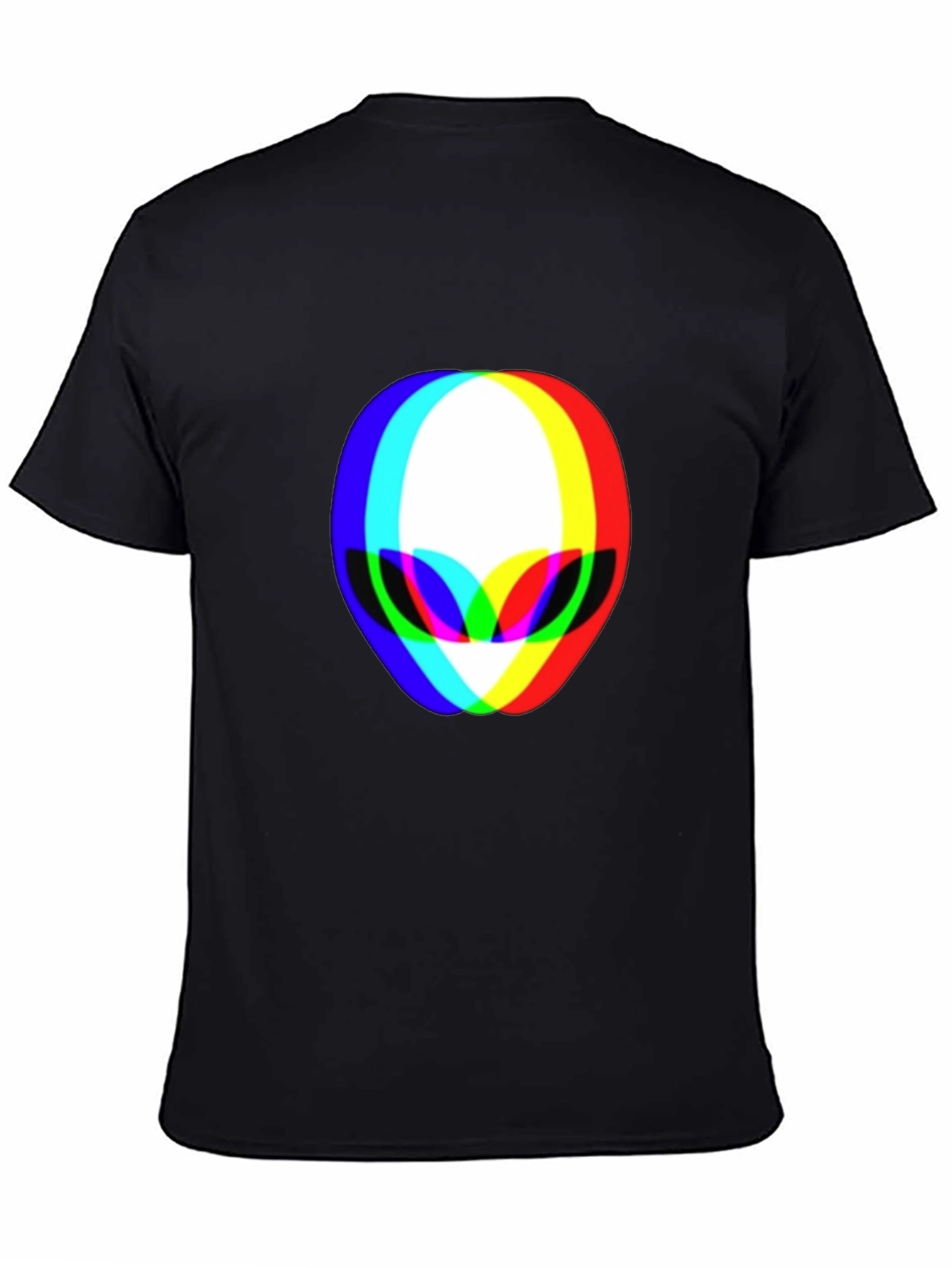 Retro Alien Head T-Shirt - Black Cotton Tee