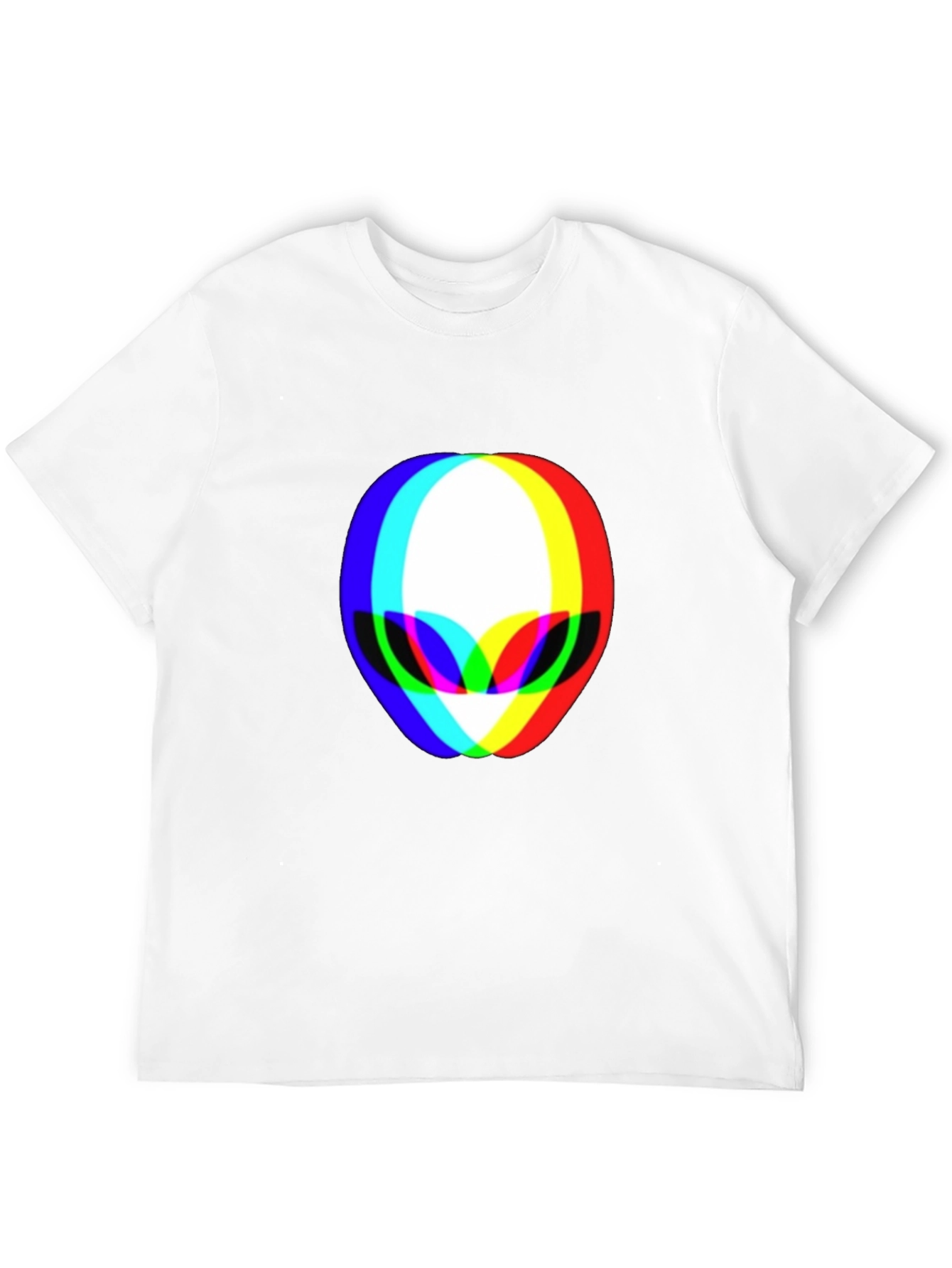 Retro Alien Head T-Shirt - Black Cotton Tee