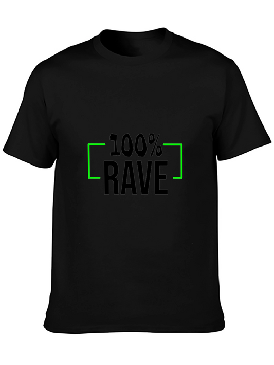 100% Rave Black Graphic Tee