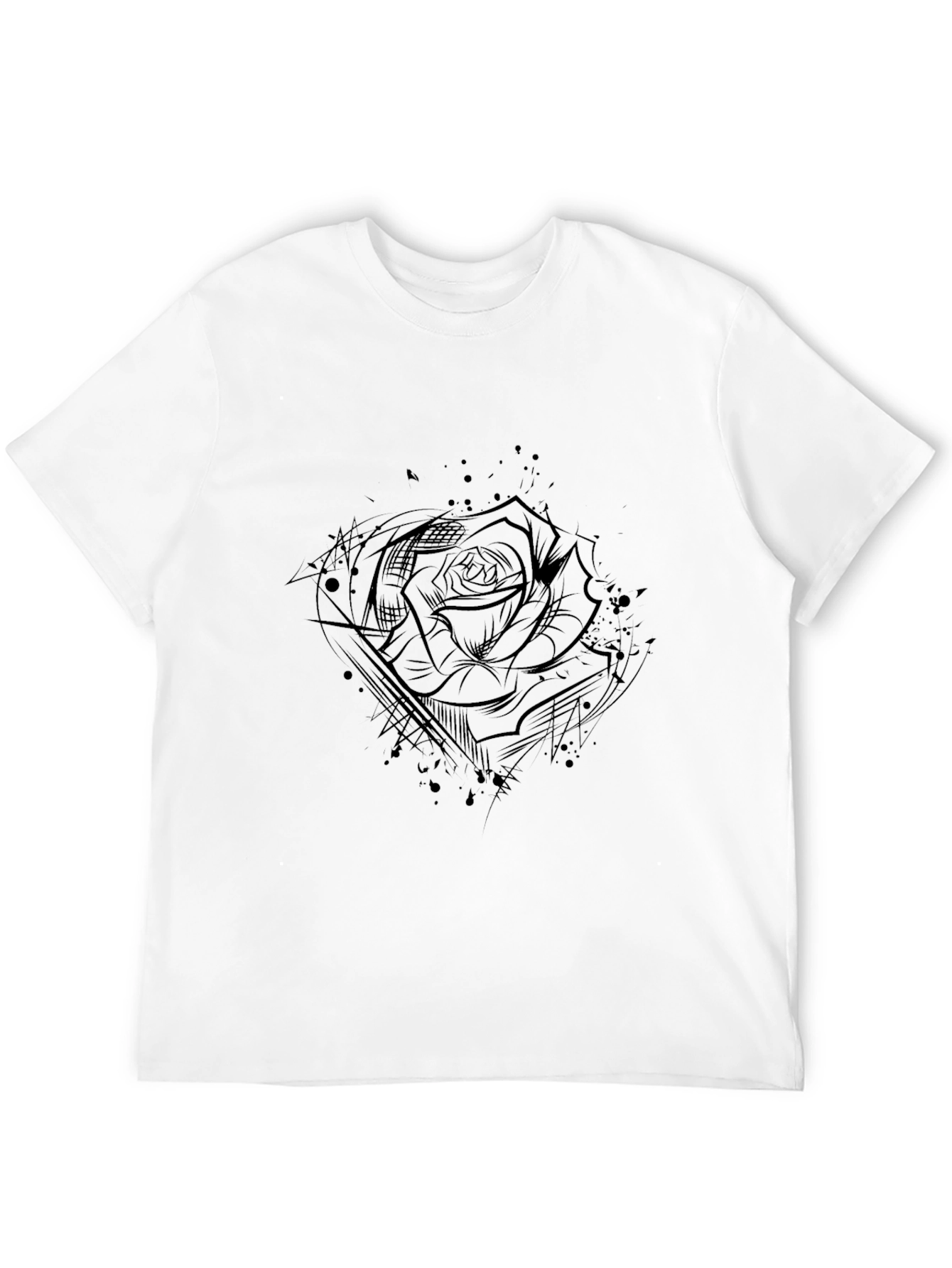 Black Rose Graphic Tee - Stylish Mens T-Shirt