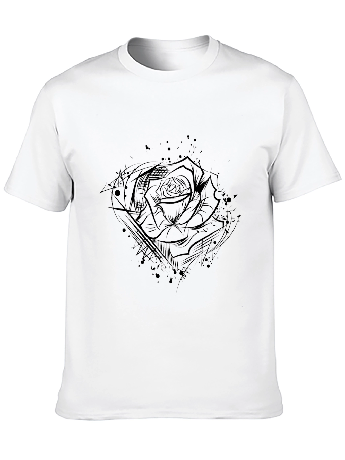 Black Rose Graphic Tee - Stylish Mens T-Shirt