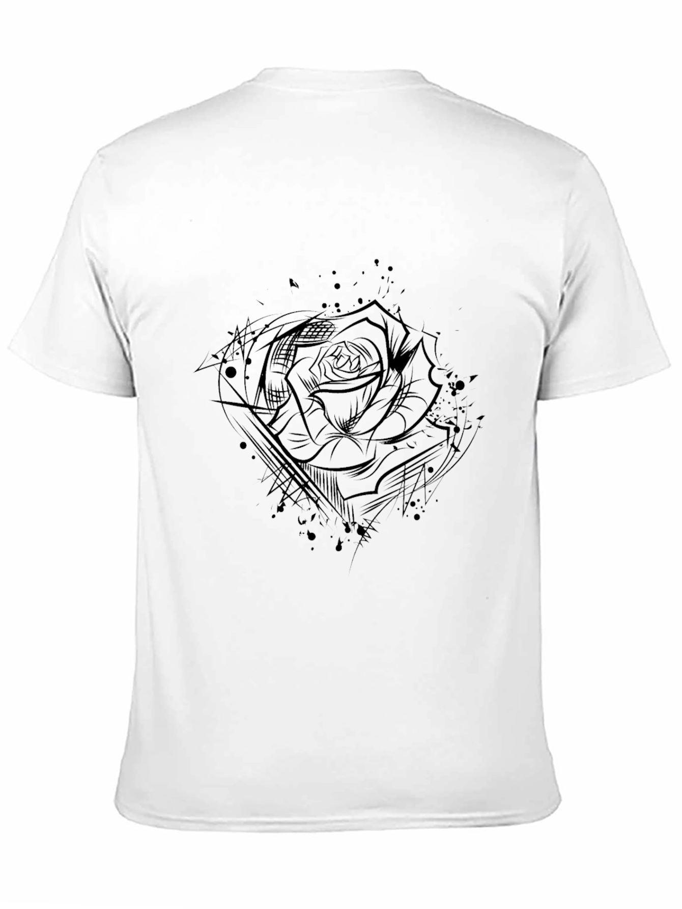 Black Rose Graphic Tee - Stylish Mens T-Shirt